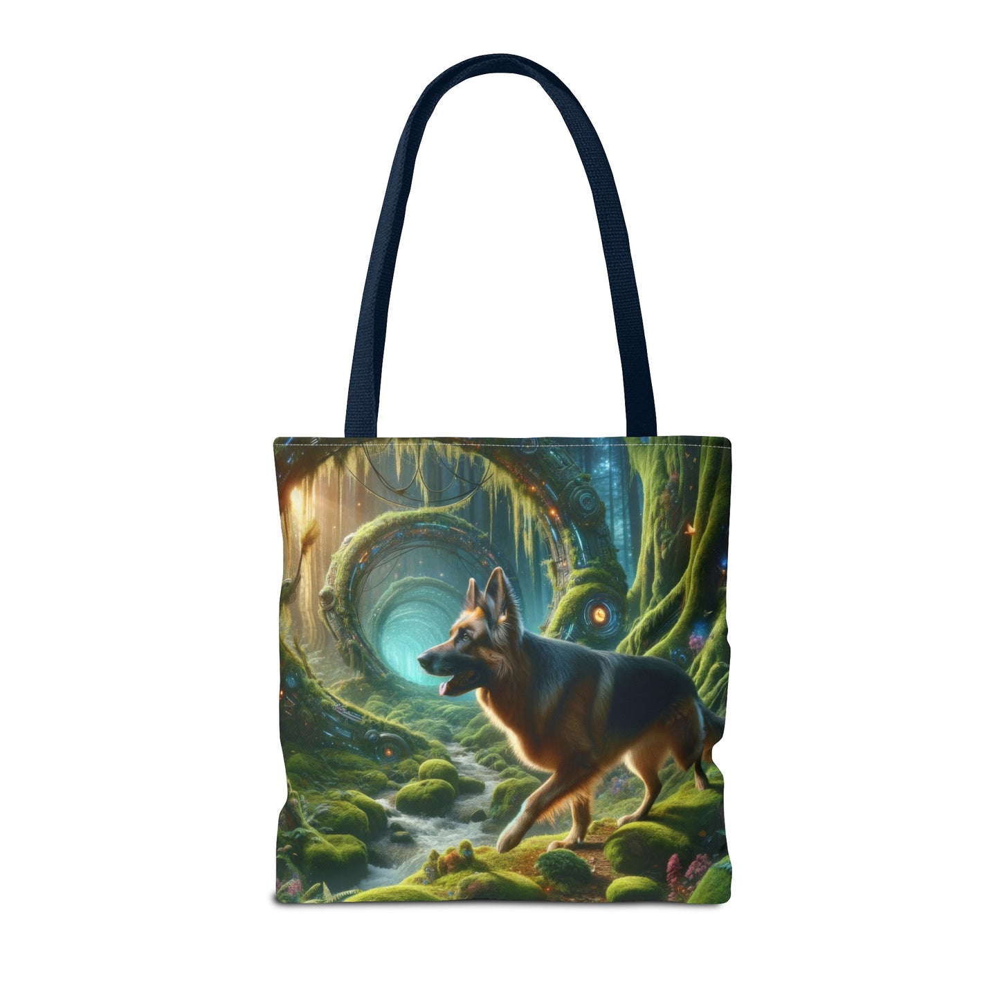 Sci-fi fantasy German Shepherd Tote Bag