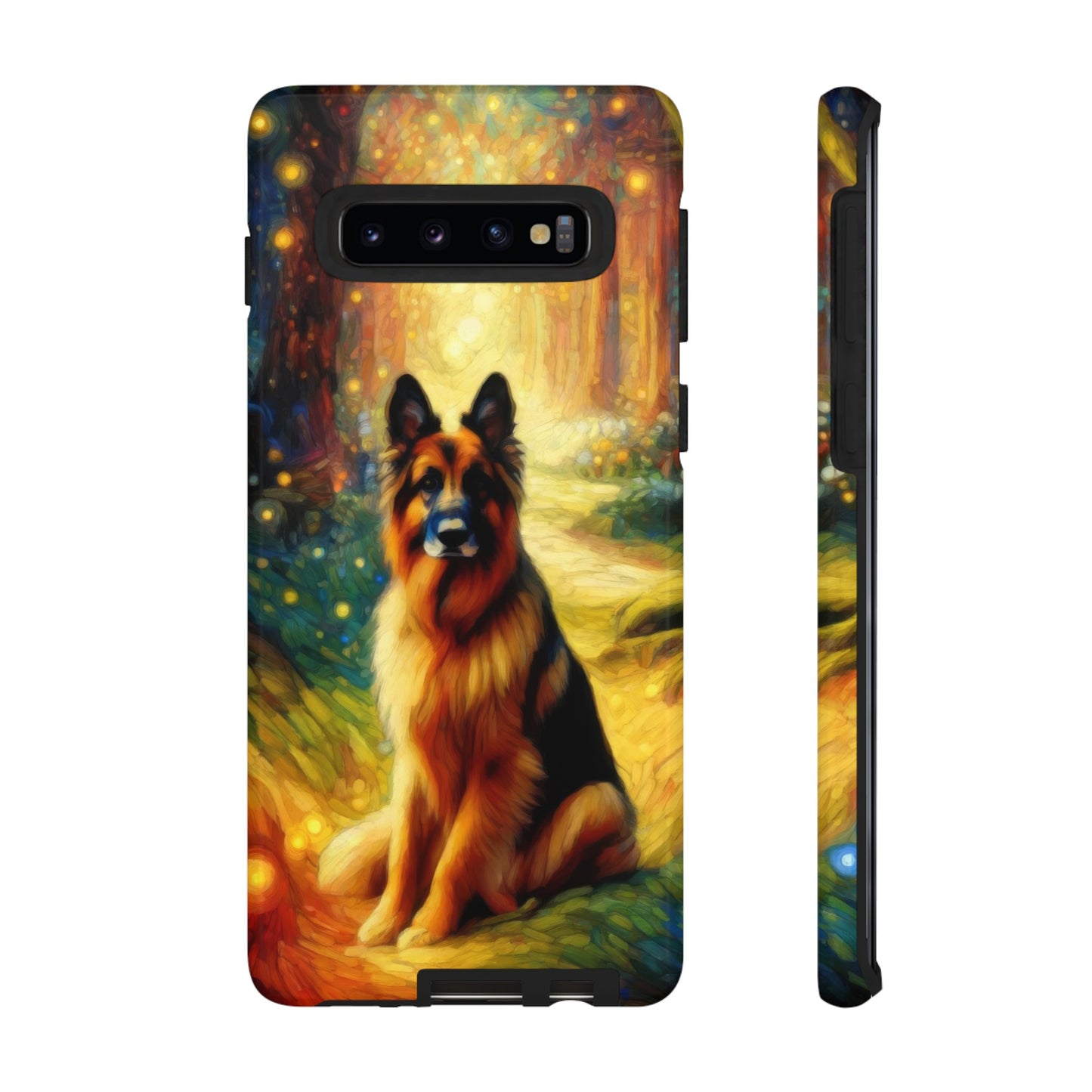 Neo-impressionism and fairy tale German Shepherd Phone Case