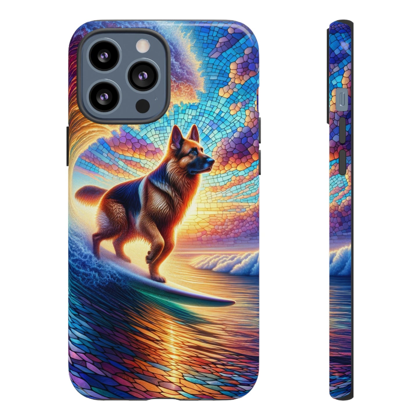 German Shepherd Surfing Phone Case