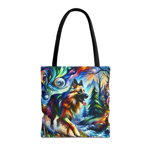 Fantasy and fauvism German Shepherd Tote Bag