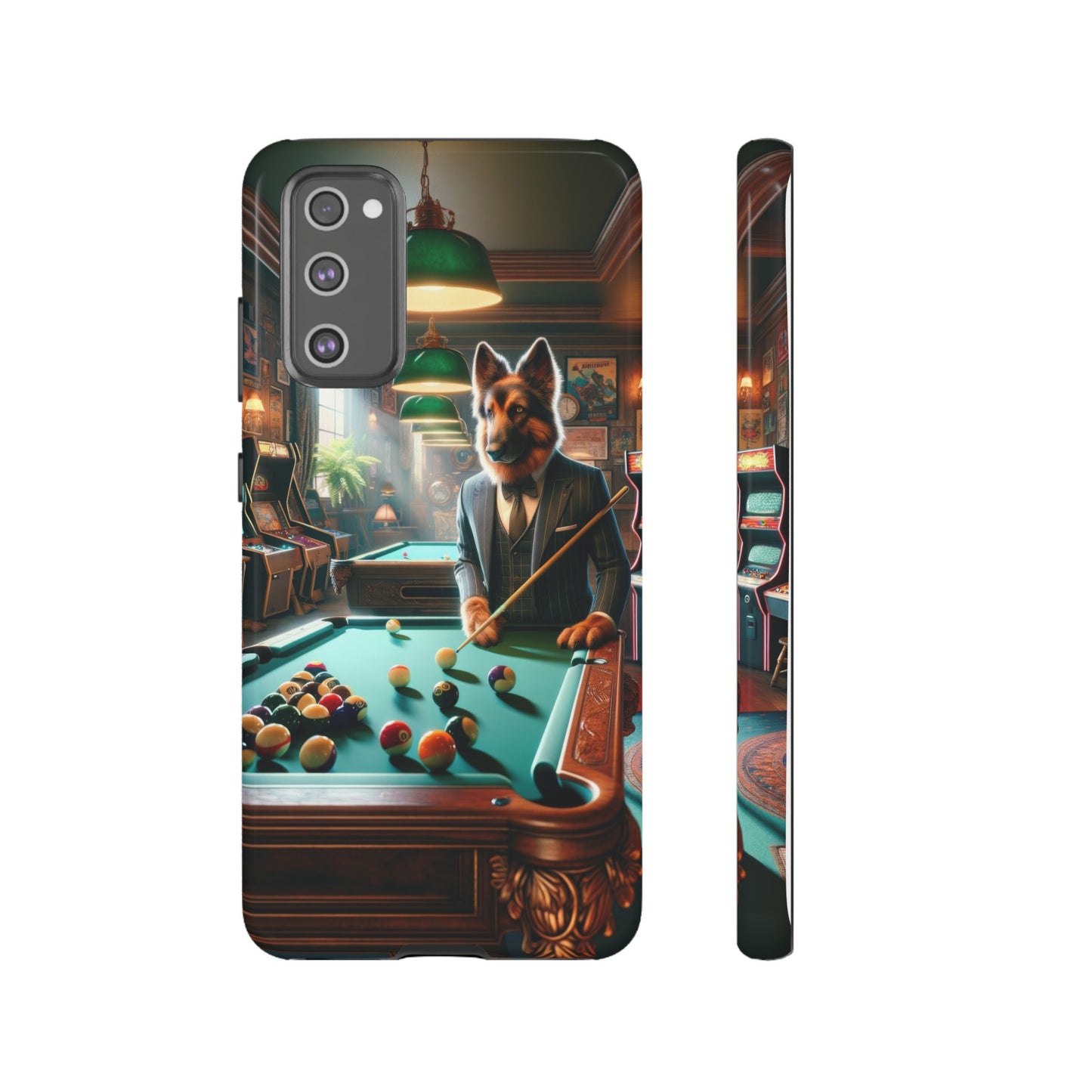 German Shepherd Playing Pool Phone Case