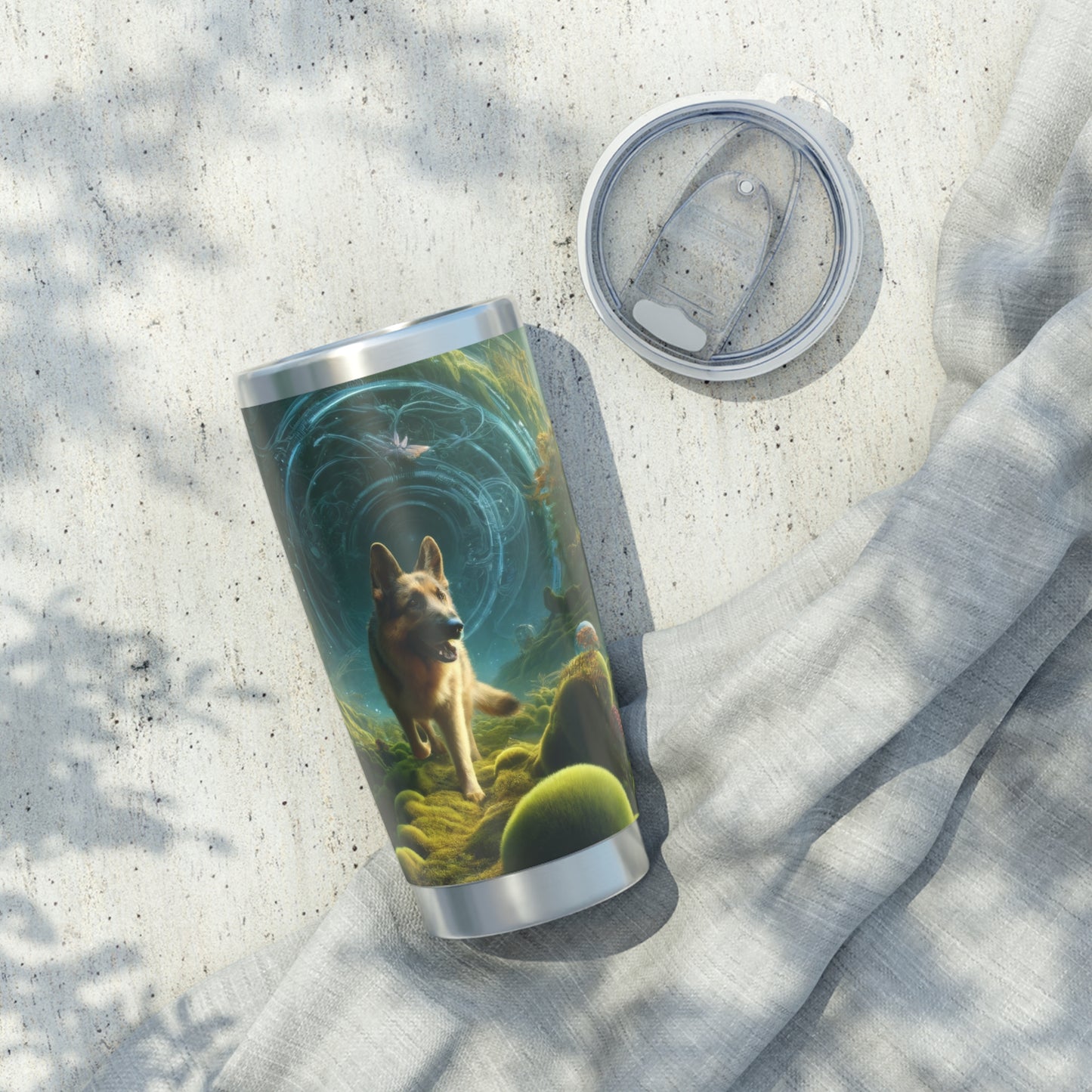 Sci-fi fantasy German Shepherd 20oz Tumbler