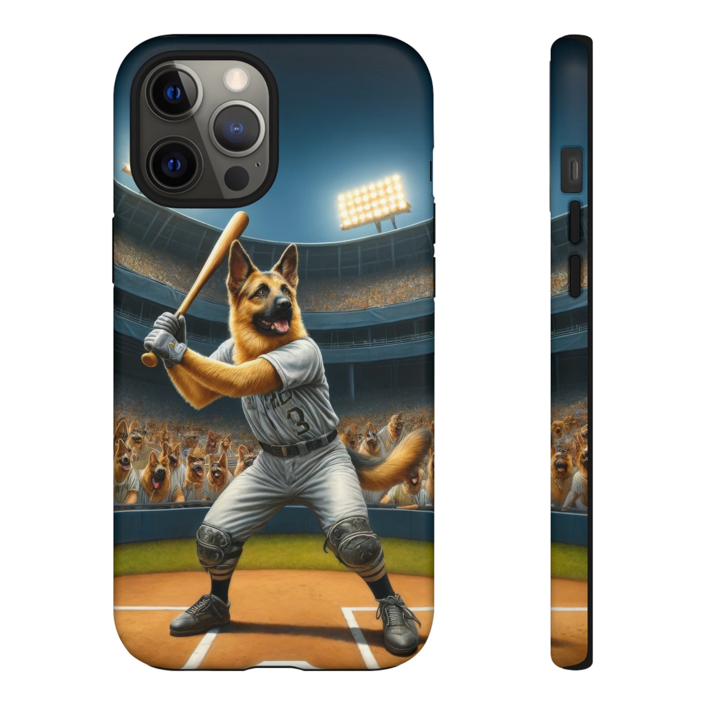 German Shepherd Playing Baseball Tough Phone Case