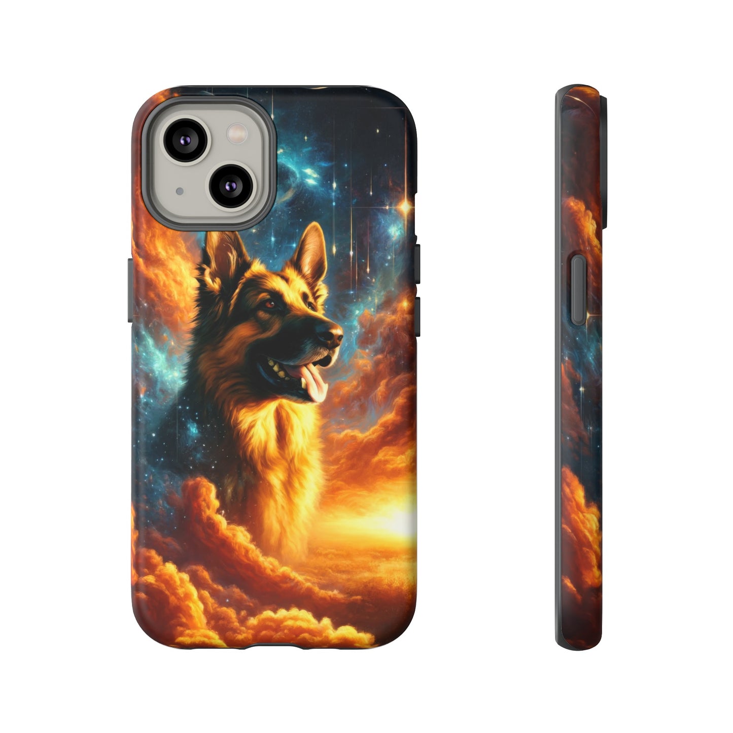 Sci-fi and stars-themed German Shepherd Phone Case