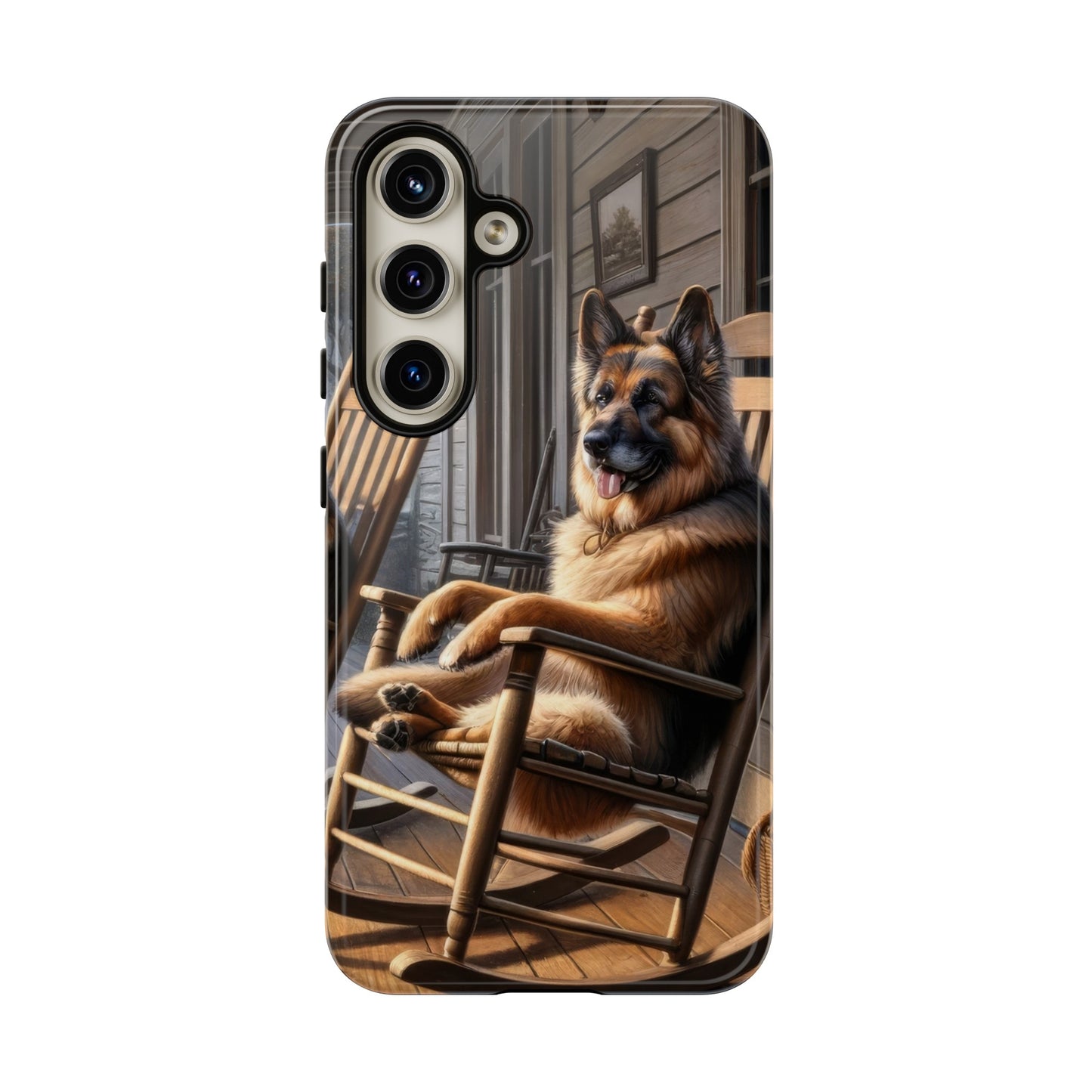 German Shepherd on the Porch Tough Phone Case