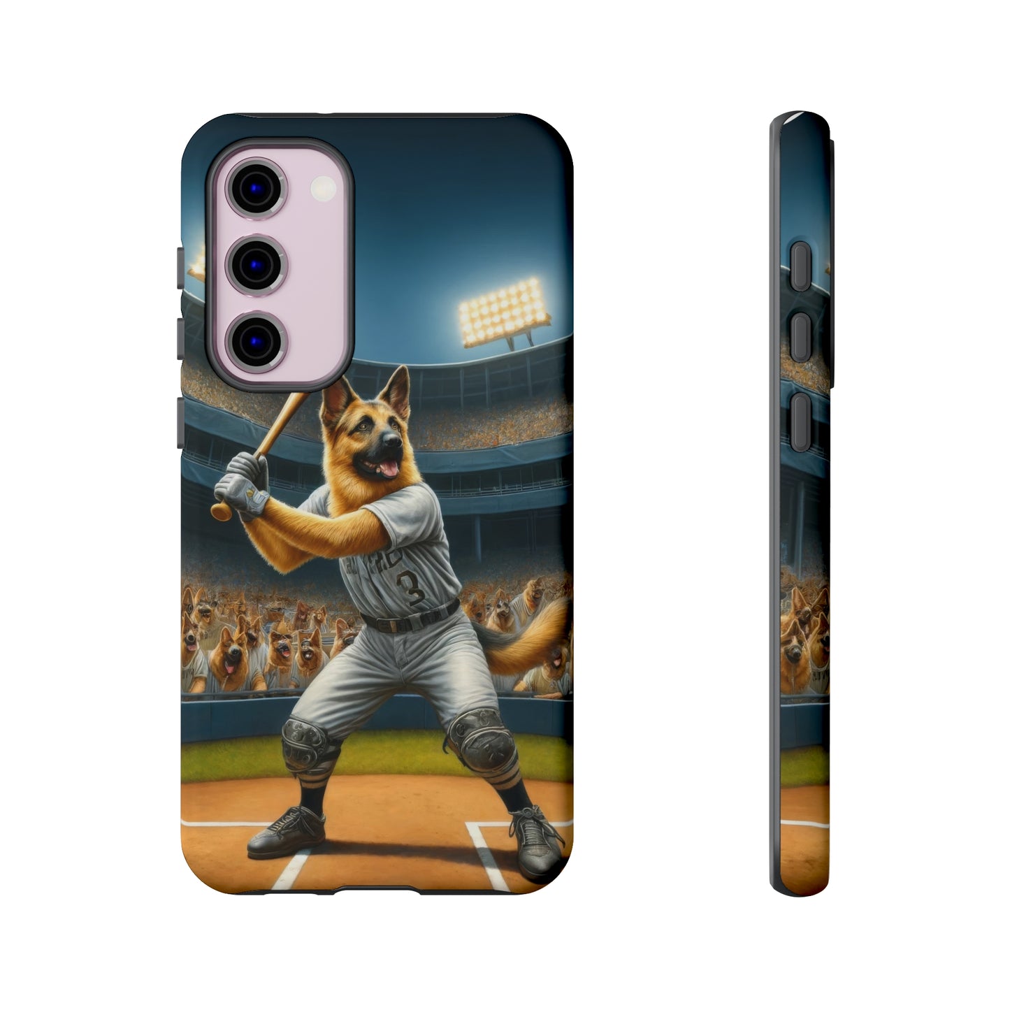 German Shepherd Playing Baseball Tough Phone Case