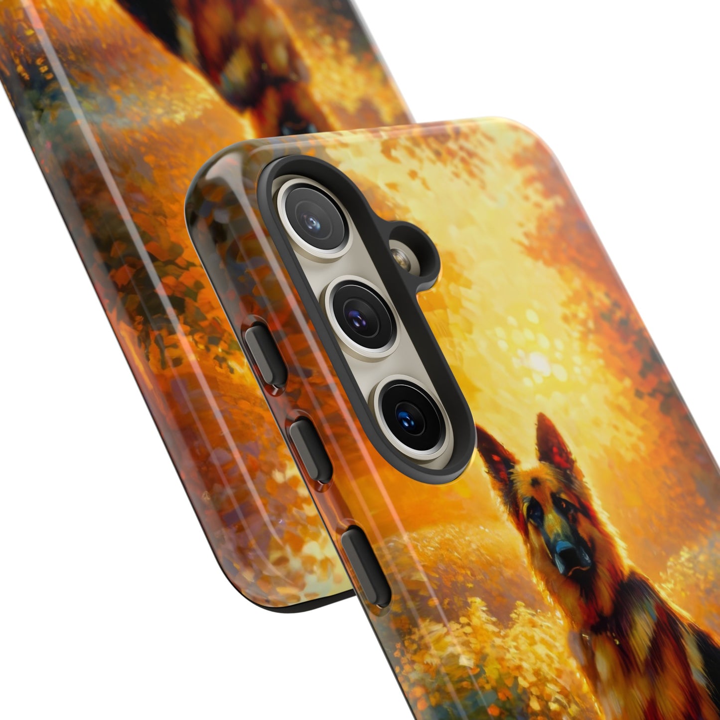 Golden hour and neo-impressionism German Shepherd Phone Case