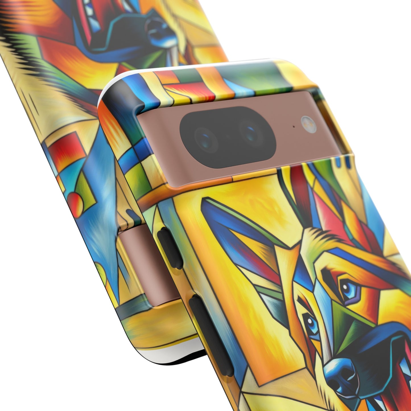 German Shepherd in Cubism Tough Phone Case