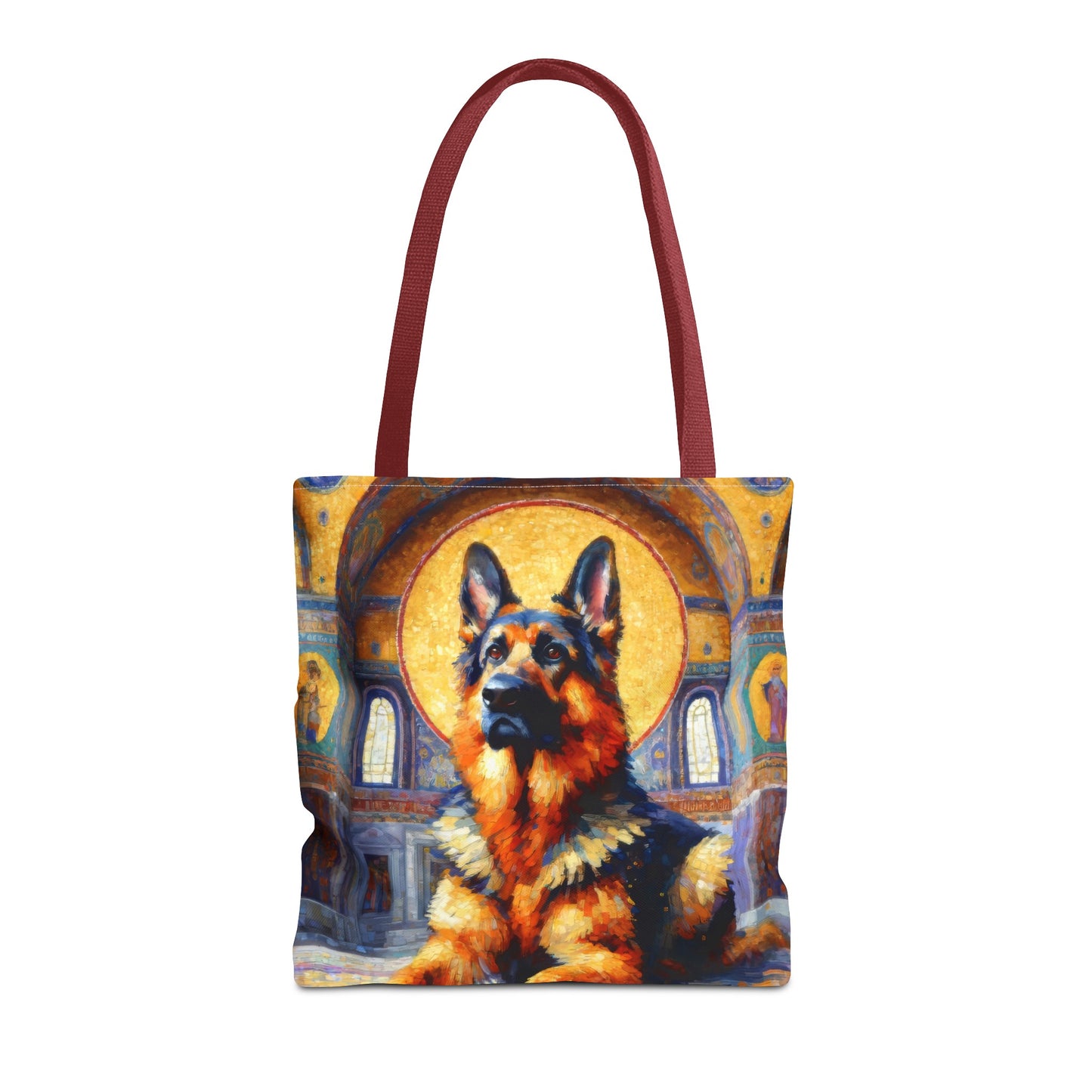 Neo-impressionist German Shepherd Tote Bag