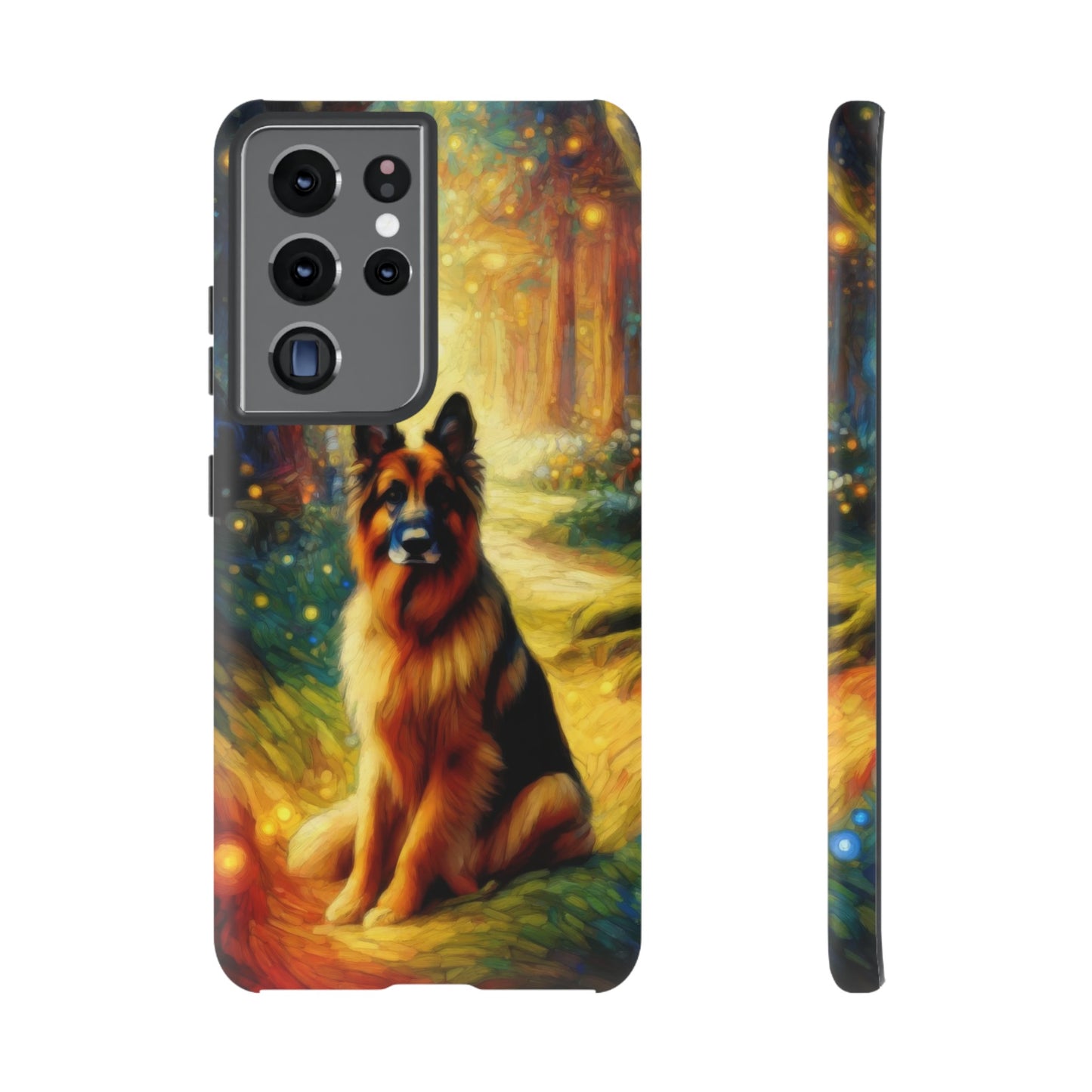 Neo-impressionism and fairy tale German Shepherd Phone Case