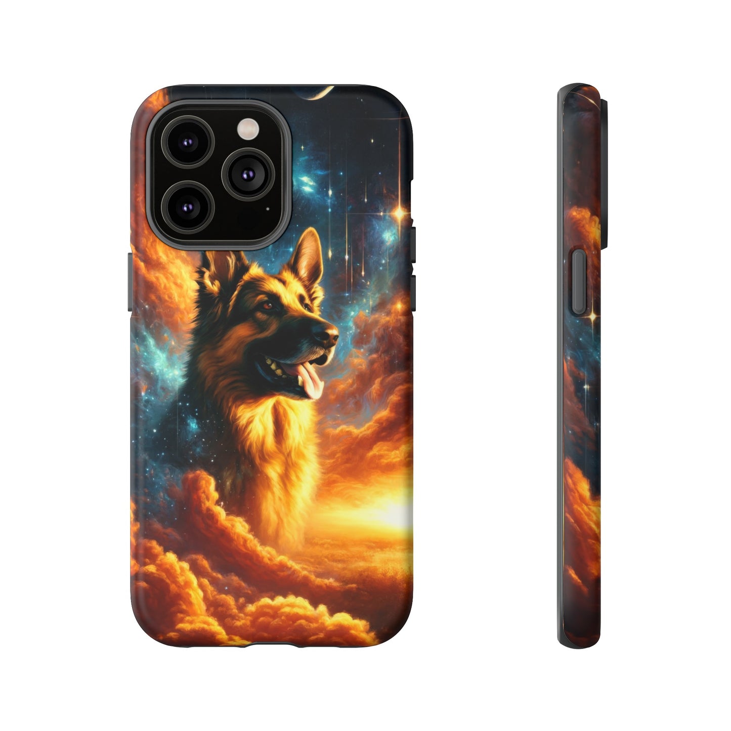 Sci-fi and stars-themed German Shepherd Phone Case