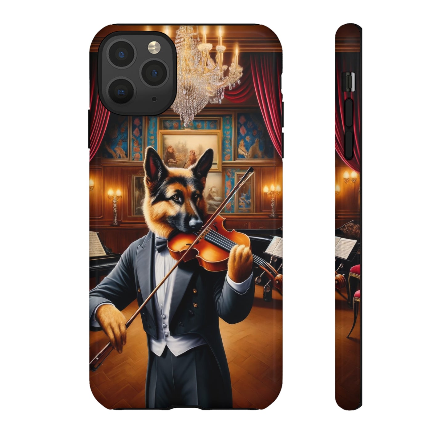 German Shepherd Playing the Violin Phone Case