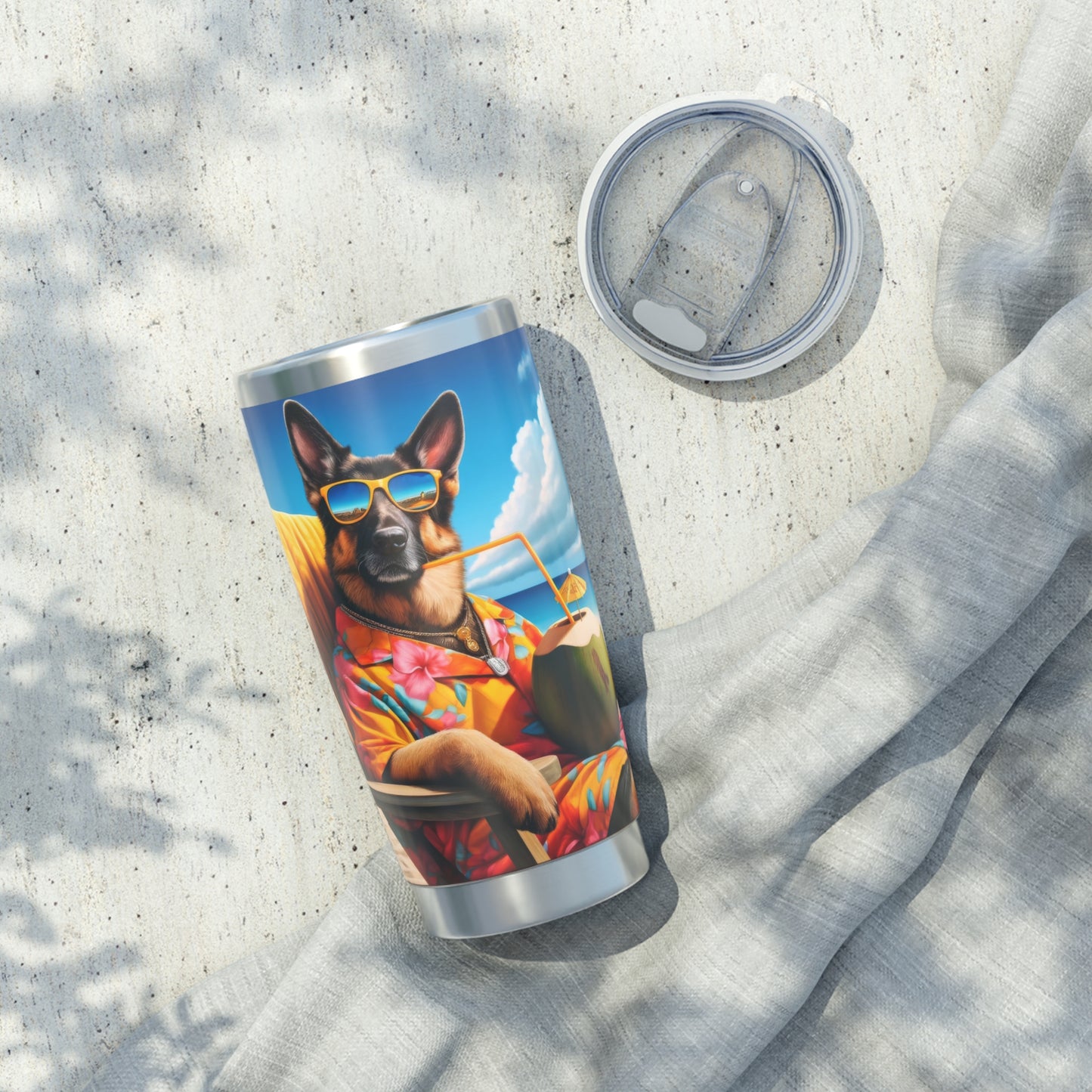 German Shepherd Vacation 20oz Tumbler