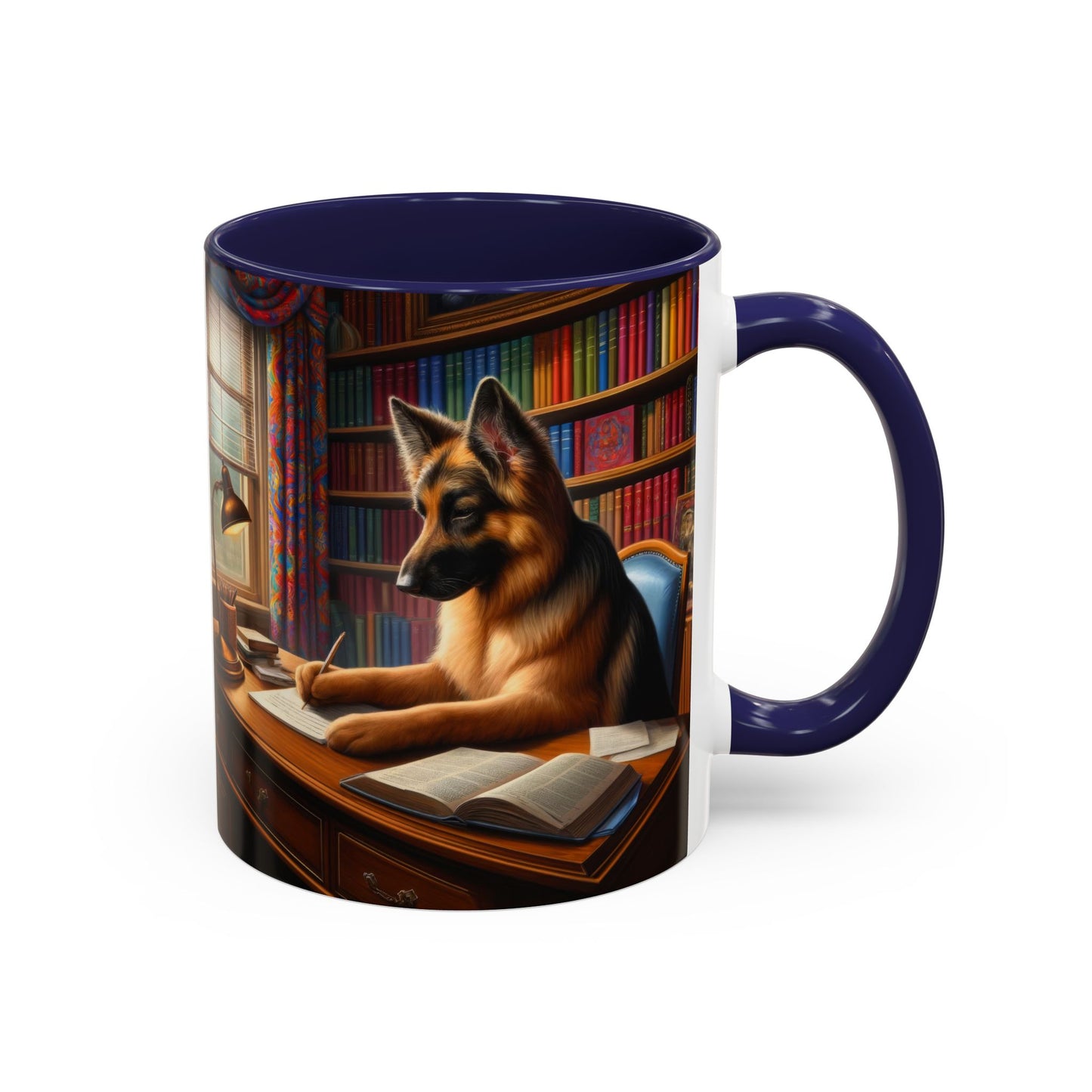 German Shepherd Writing a Book Coffee Mug