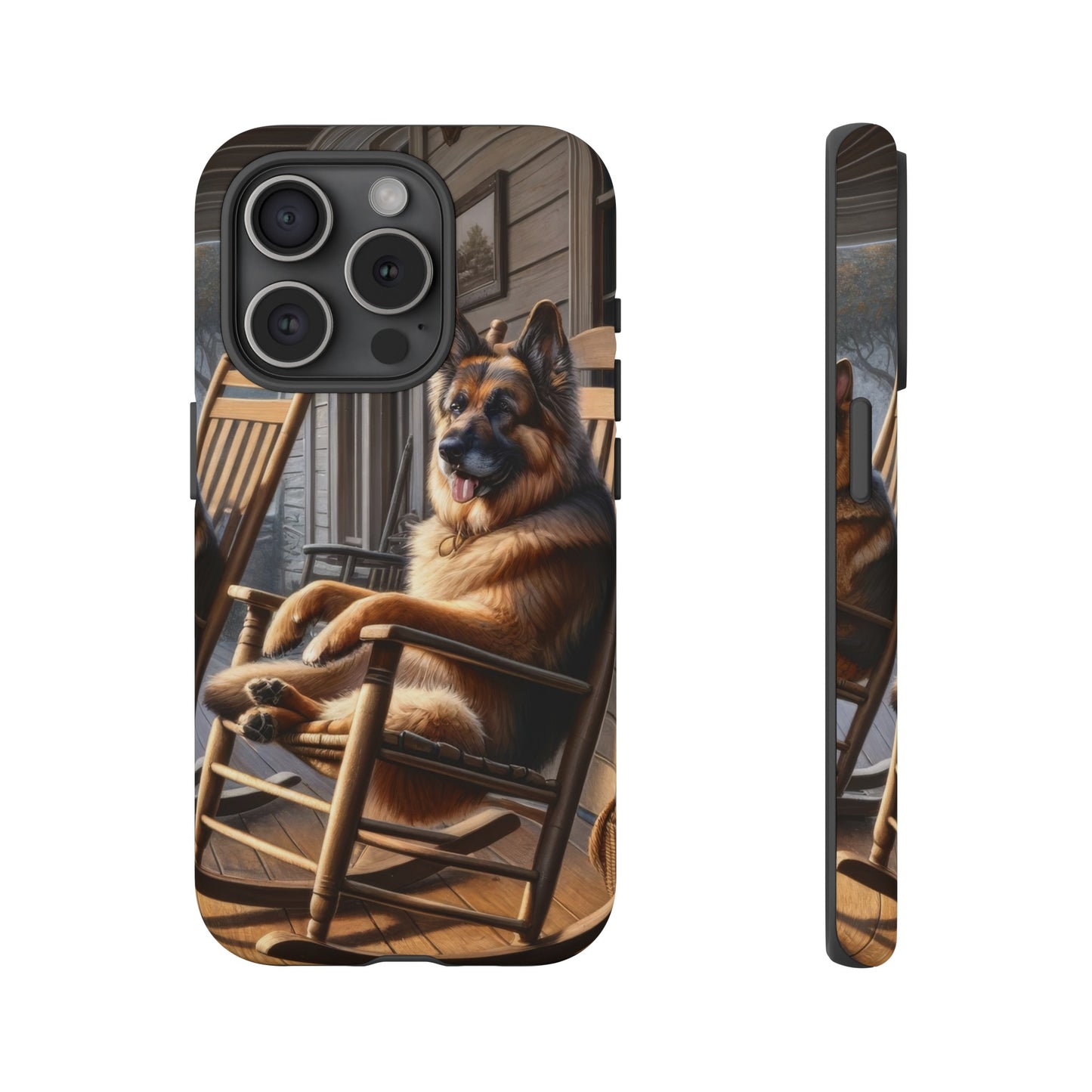 German Shepherd on the Porch Tough Phone Case