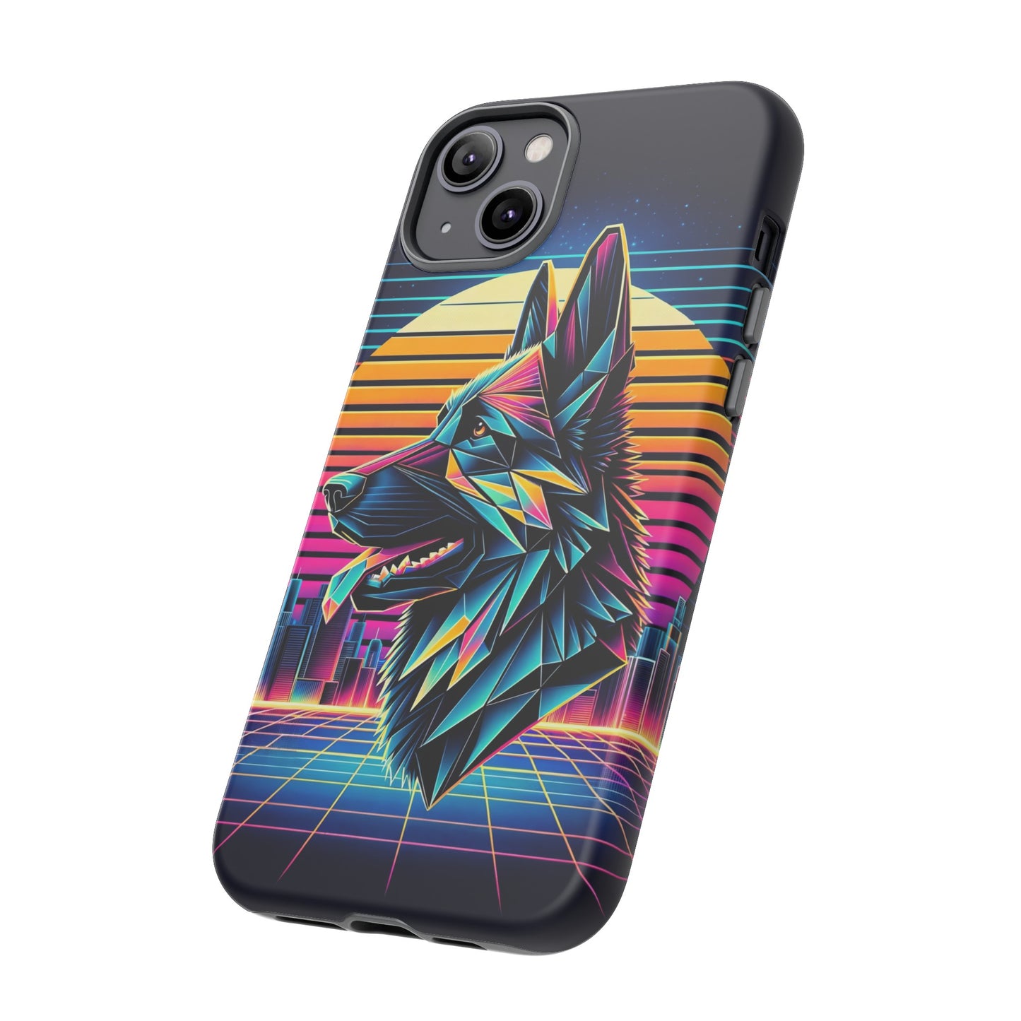 Origami and polyart German Shepherd Phone Case