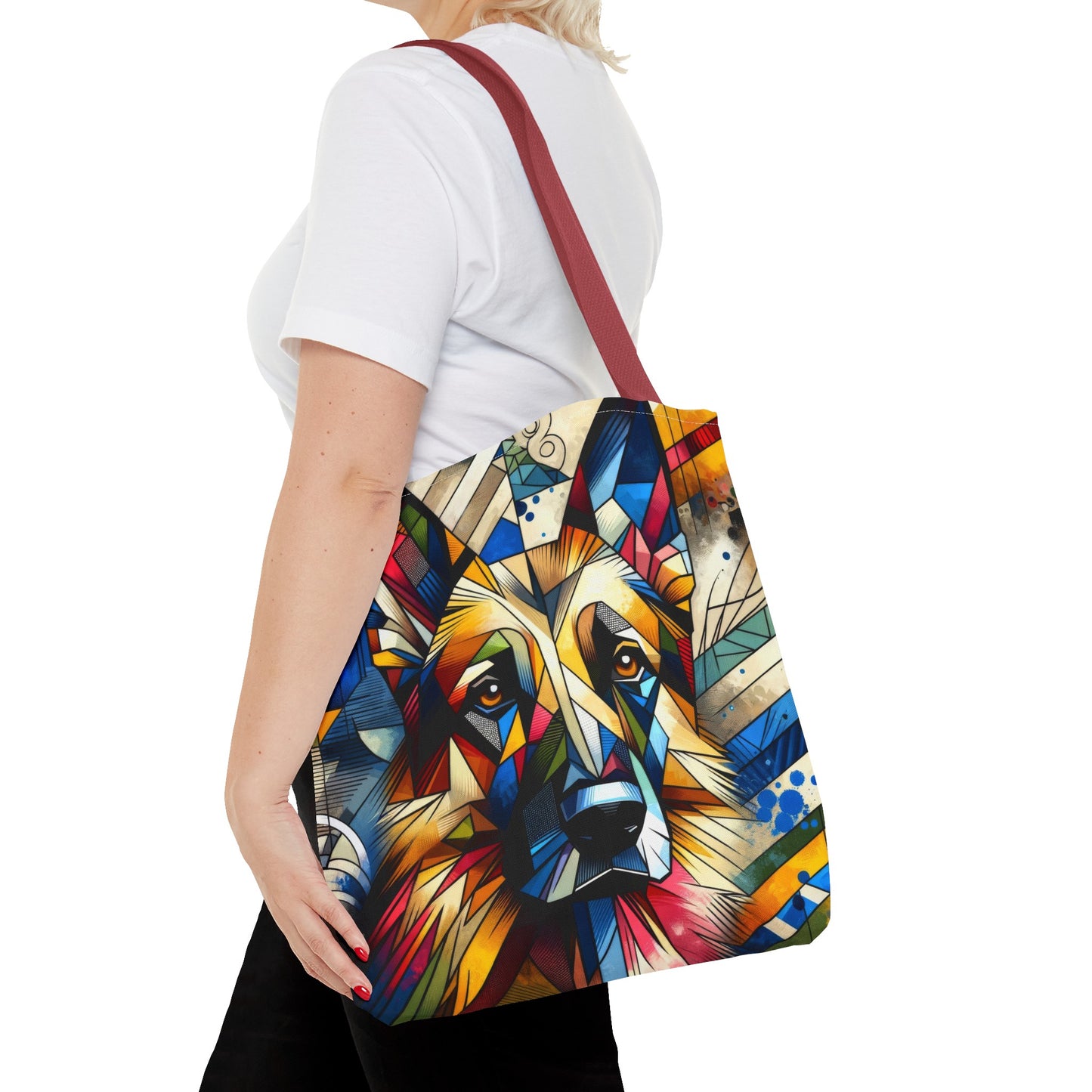 Cubist German Shepherd Tote Bag