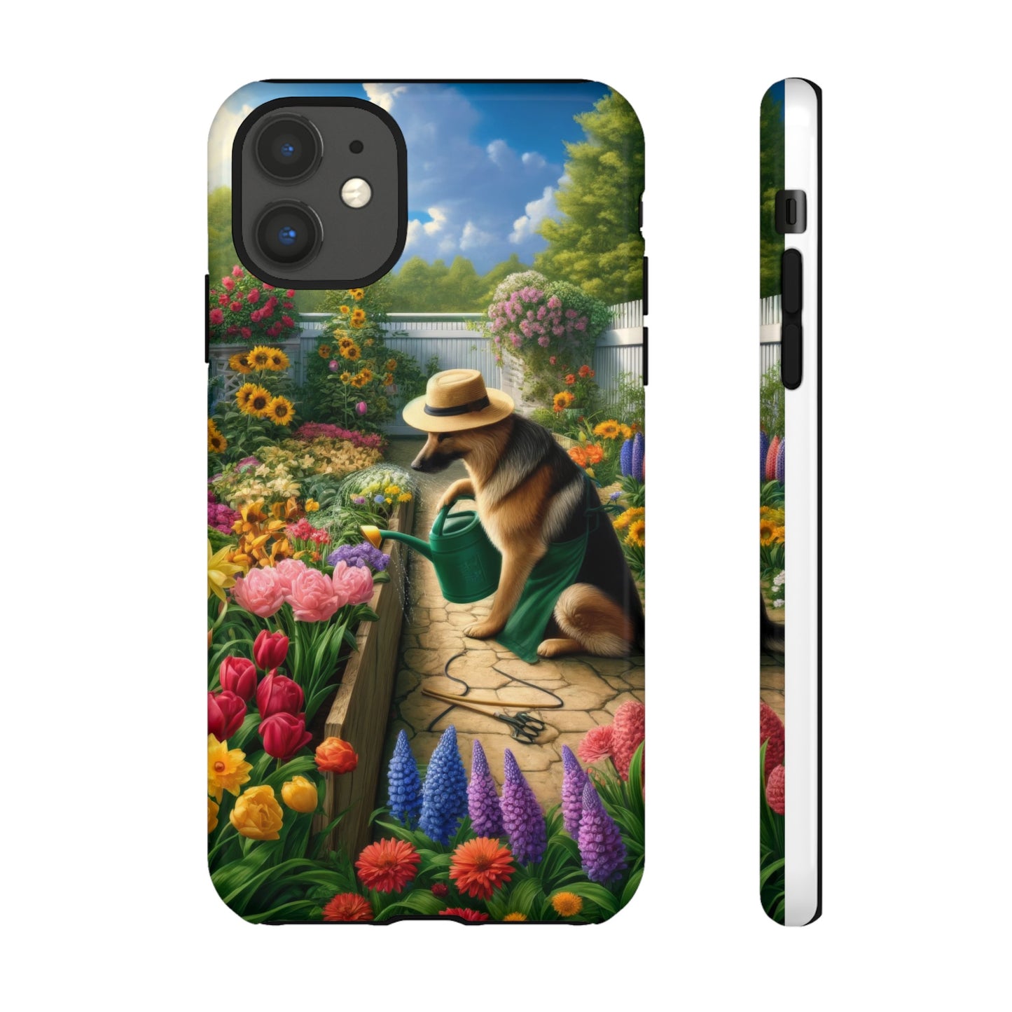 German Shepherd Gardening Phone Case