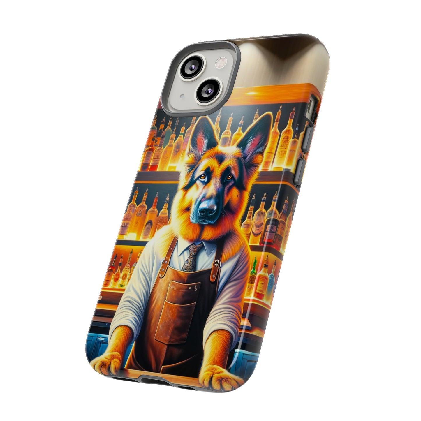 German Shepherd Tending a Bar Phone Case