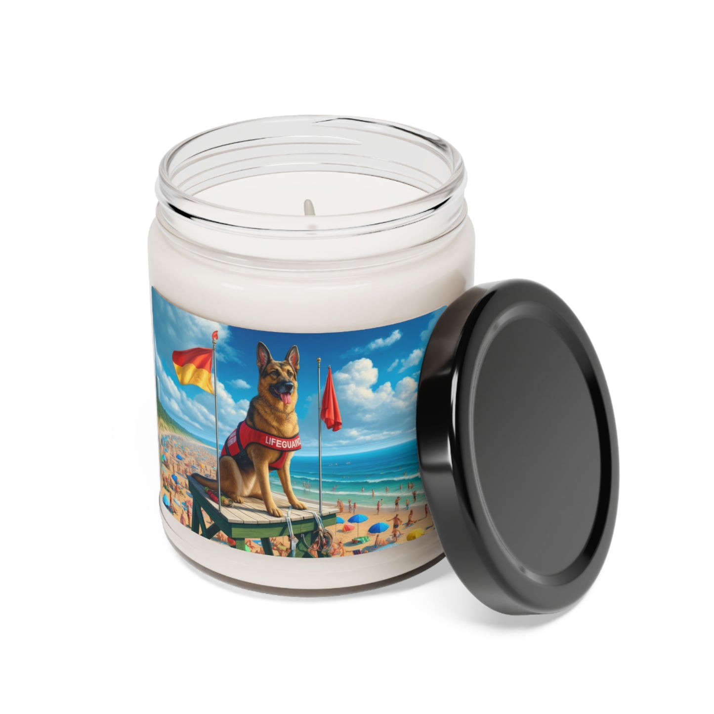 German Shepherd Lifeguard Scented Soy Candle, 9oz