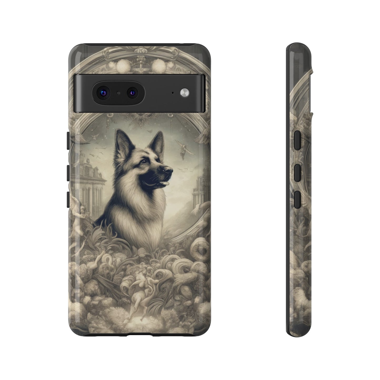 Dreamy fantasy and rococo German Shepherd Phone Case