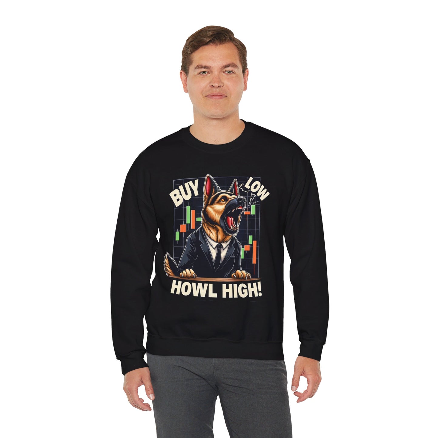 Buy Low.  Howl High! Sweatshirt (10 colors) (German Shepherd)