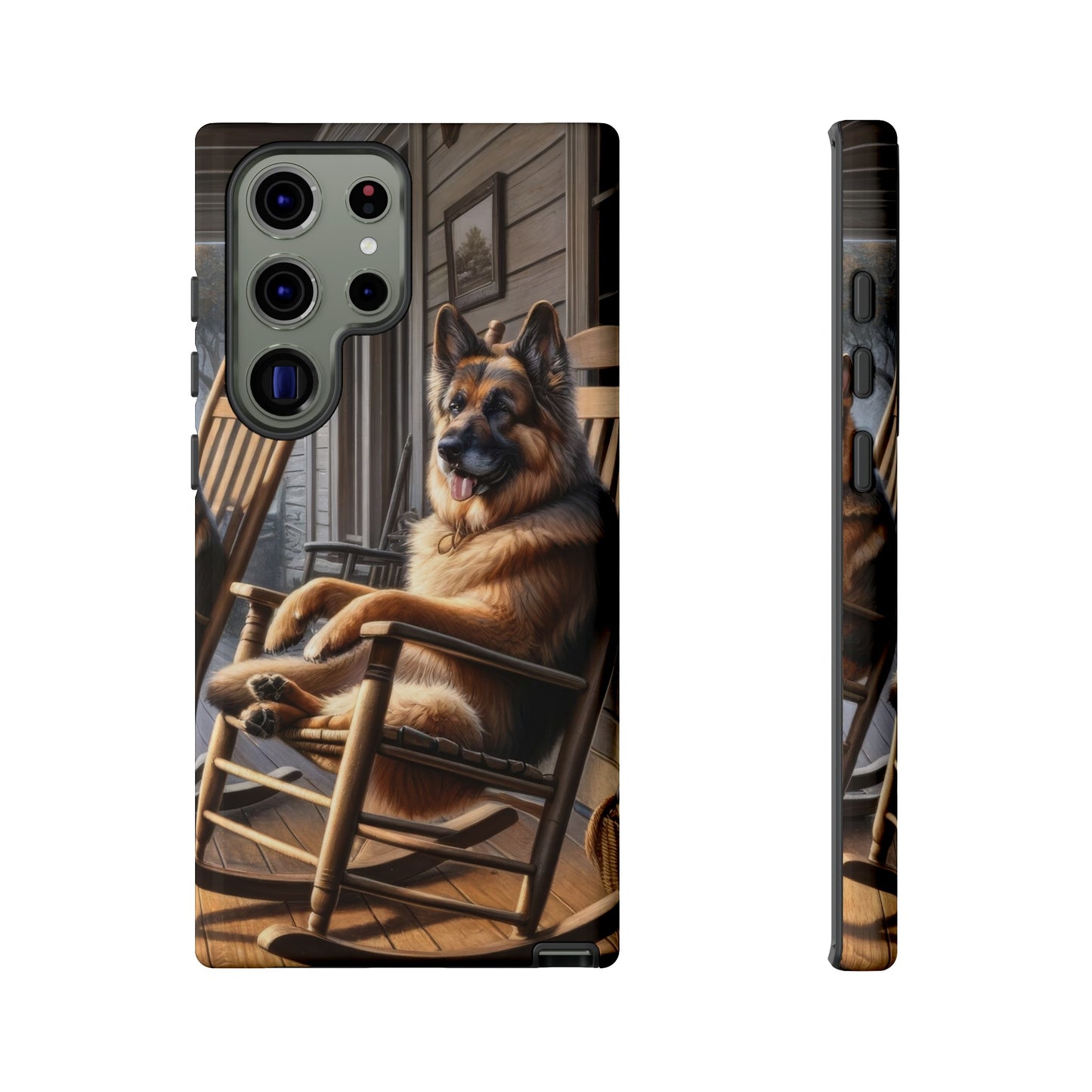 German Shepherd on the Porch Tough Phone Case