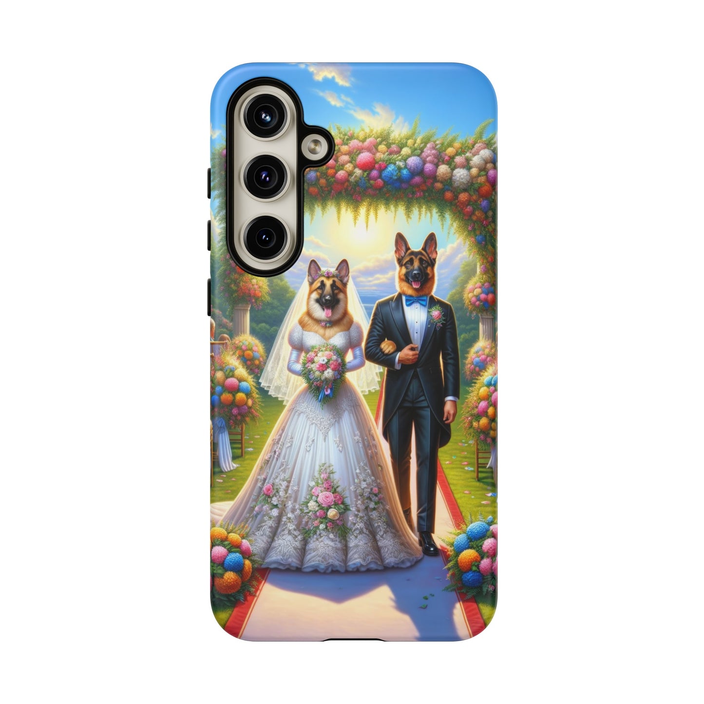 German Shepherds getting Married  Phone Case