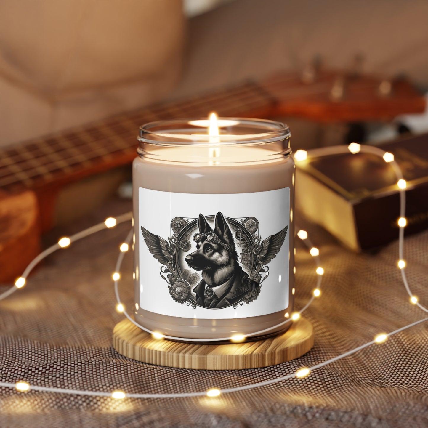 Steampunk German Shepherd Scented Soy Candle, 9oz