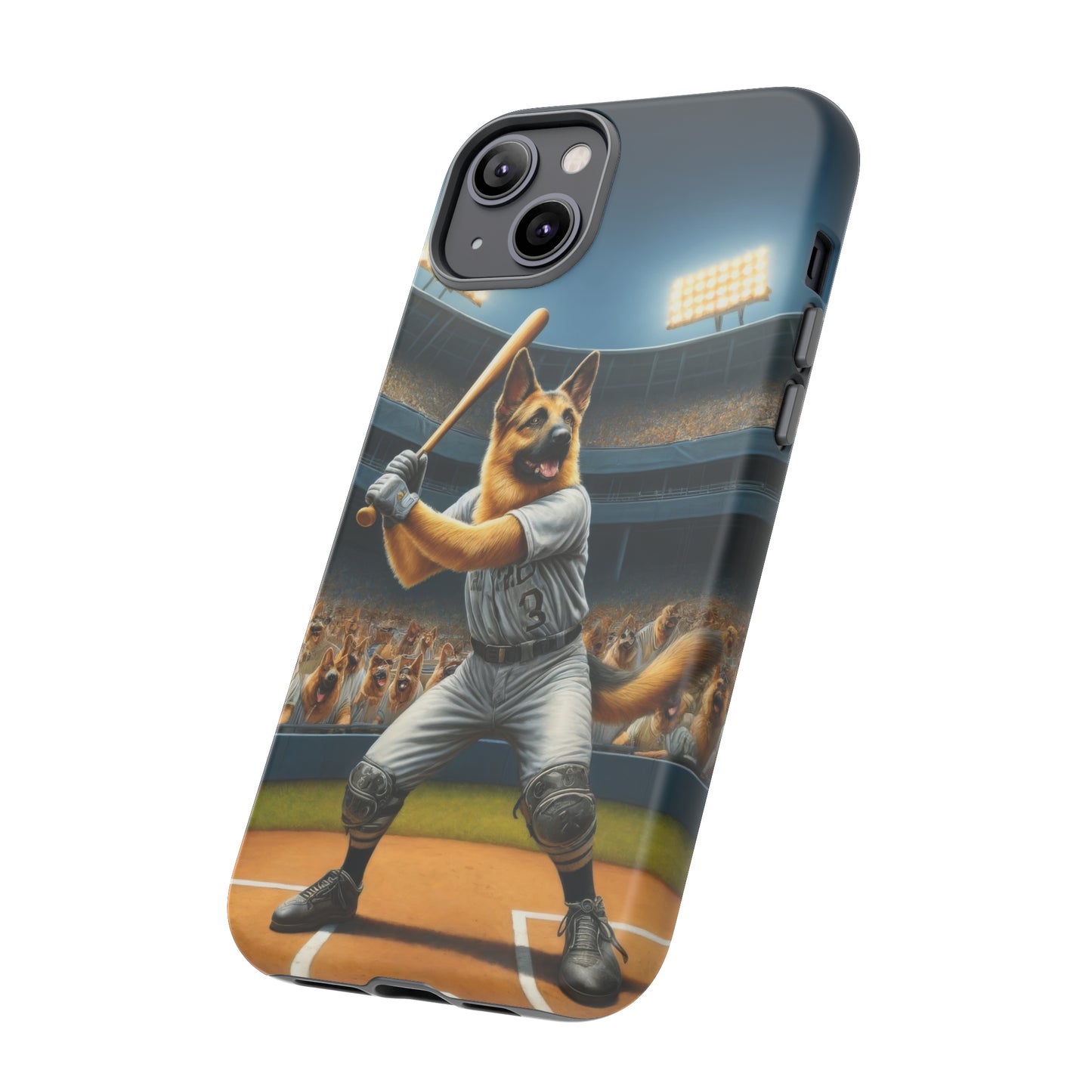 German Shepherd Playing Baseball Tough Phone Case