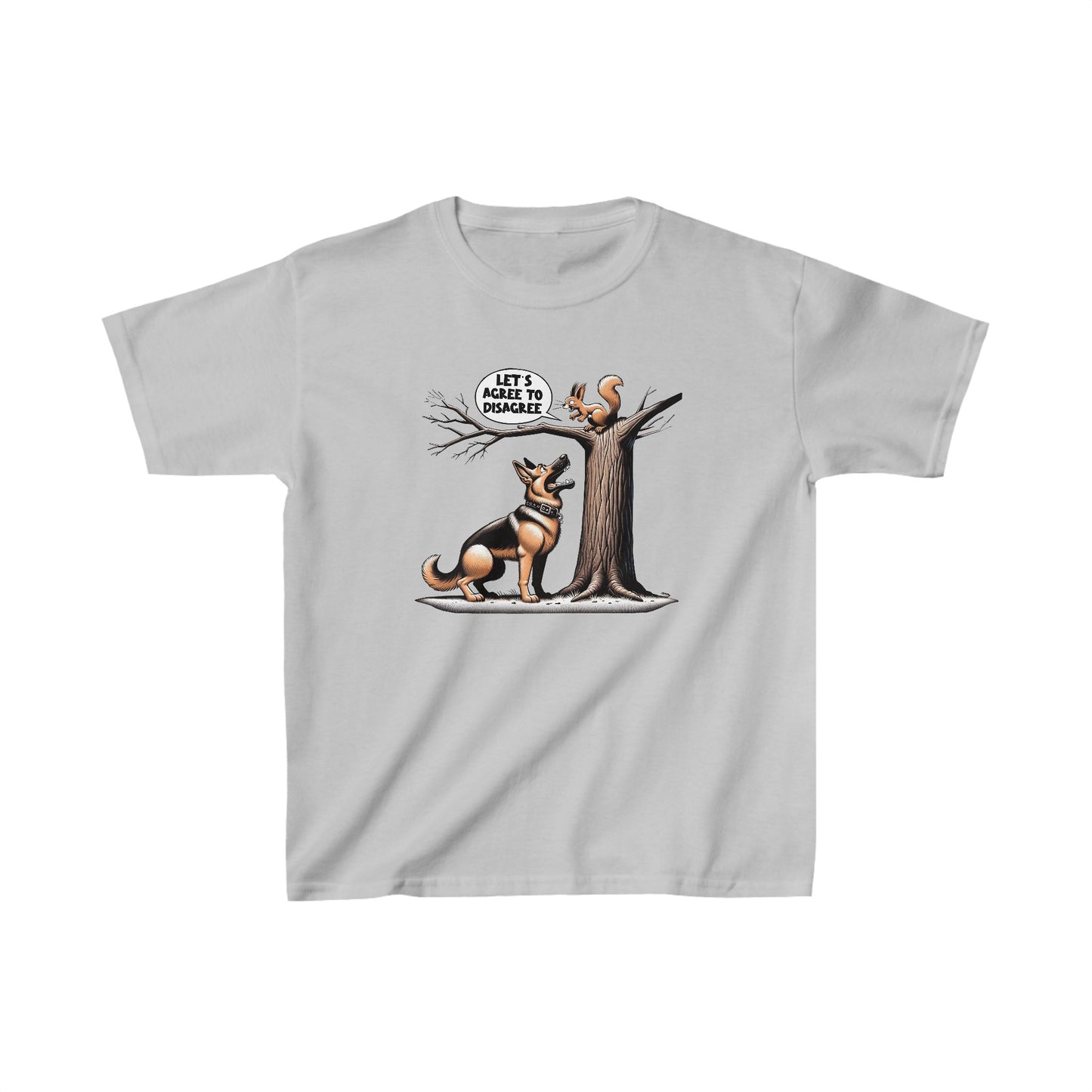 Lets Agree to Disagree Kids Size T-Shirt (Multi colors) (German Shepherd)