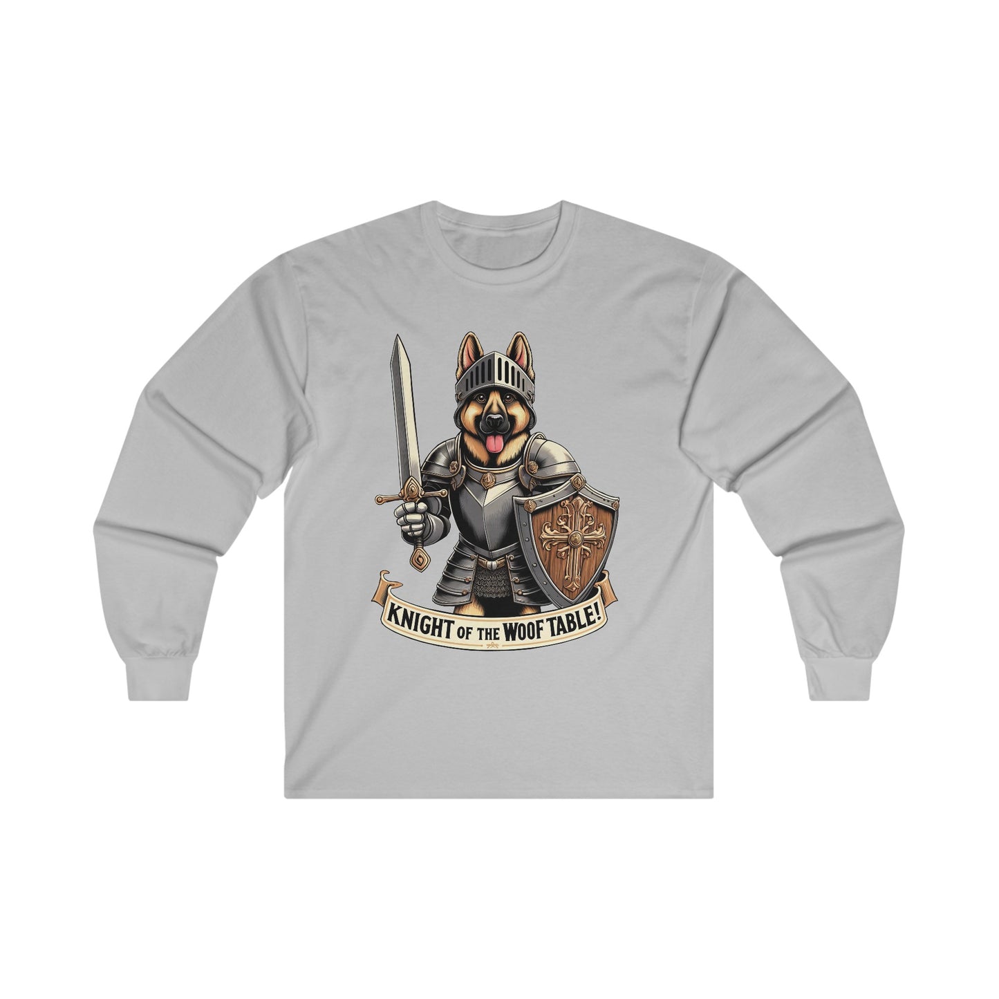 Knight of the Wolf Table Long Sleeve Shirt (20 colors) (German Shepherd)