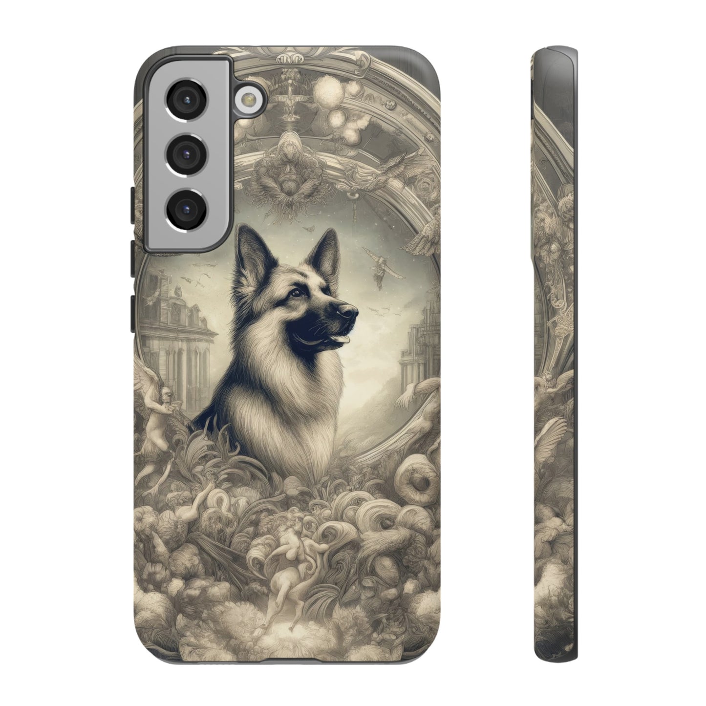 Dreamy fantasy and rococo German Shepherd Phone Case