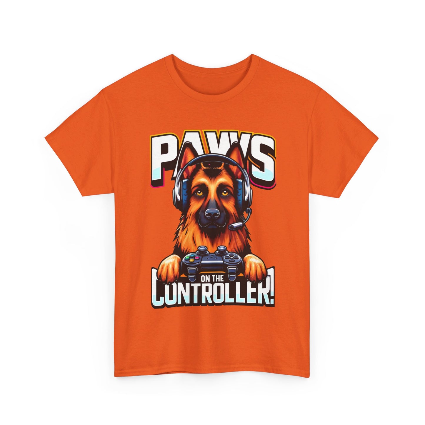 Paws on the Controller T-Shirt (13 colors) (German Shepherd)