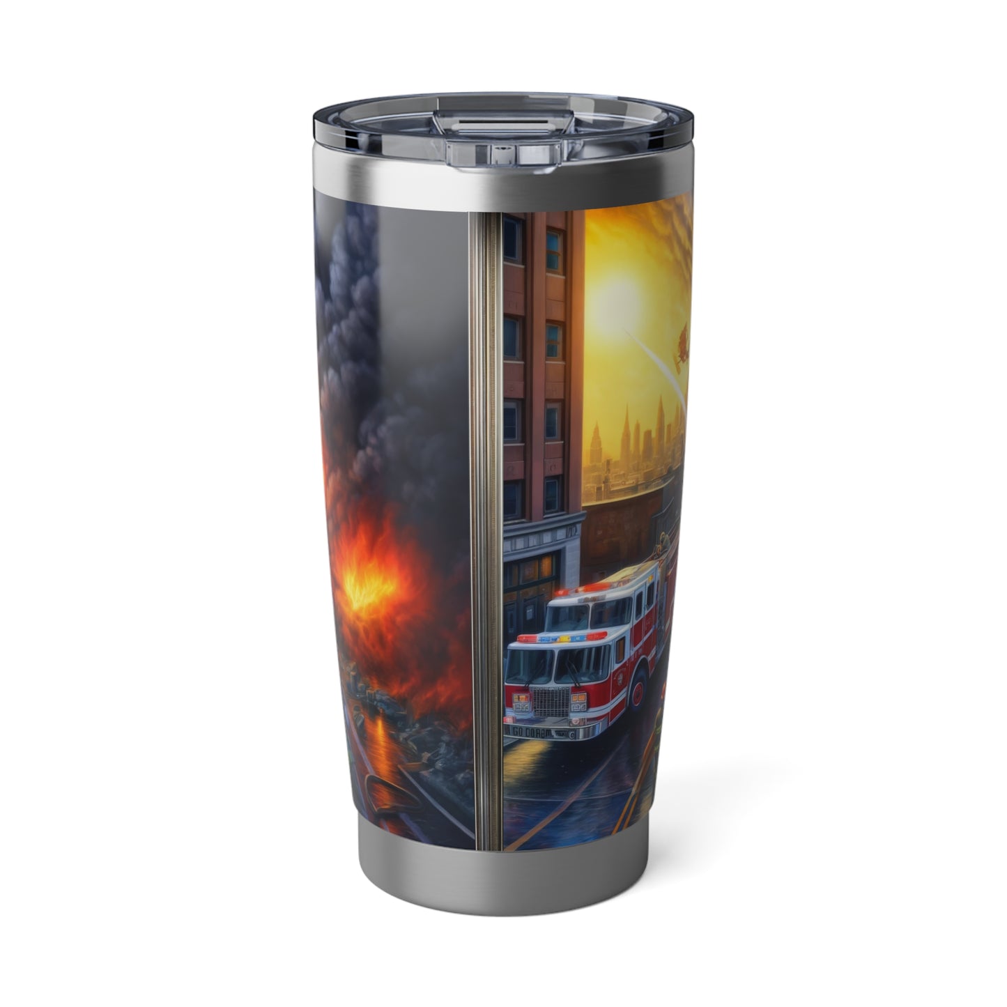 German Shepherd Working as a Fireman 20oz Tumbler