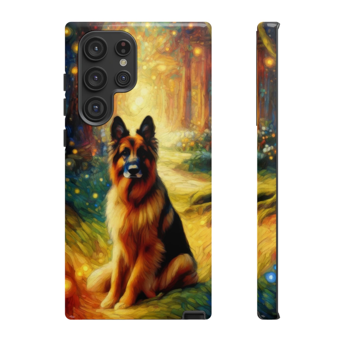 Neo-impressionism and fairy tale German Shepherd Phone Case