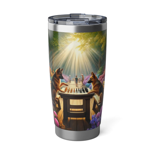 German Shepherd Playing Chess 20oz Tumbler