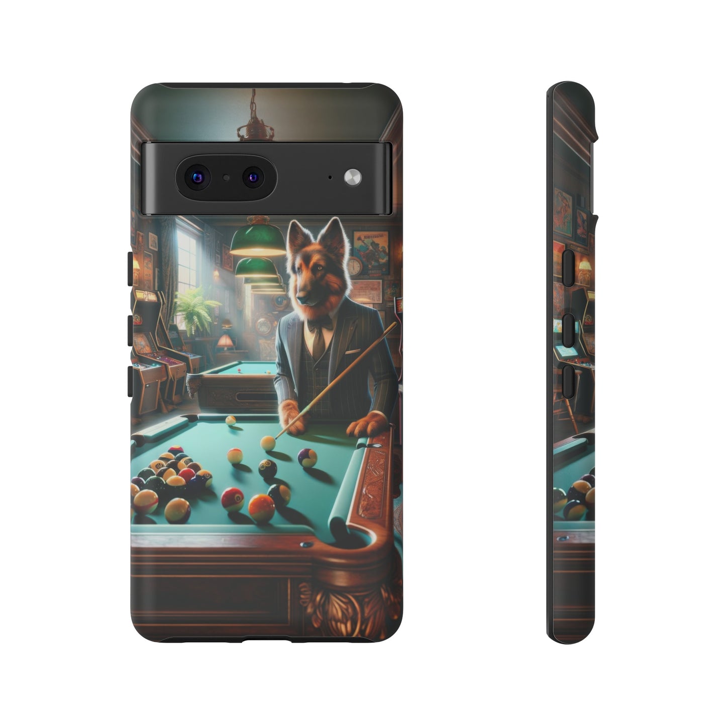 German Shepherd Playing Pool Phone Case