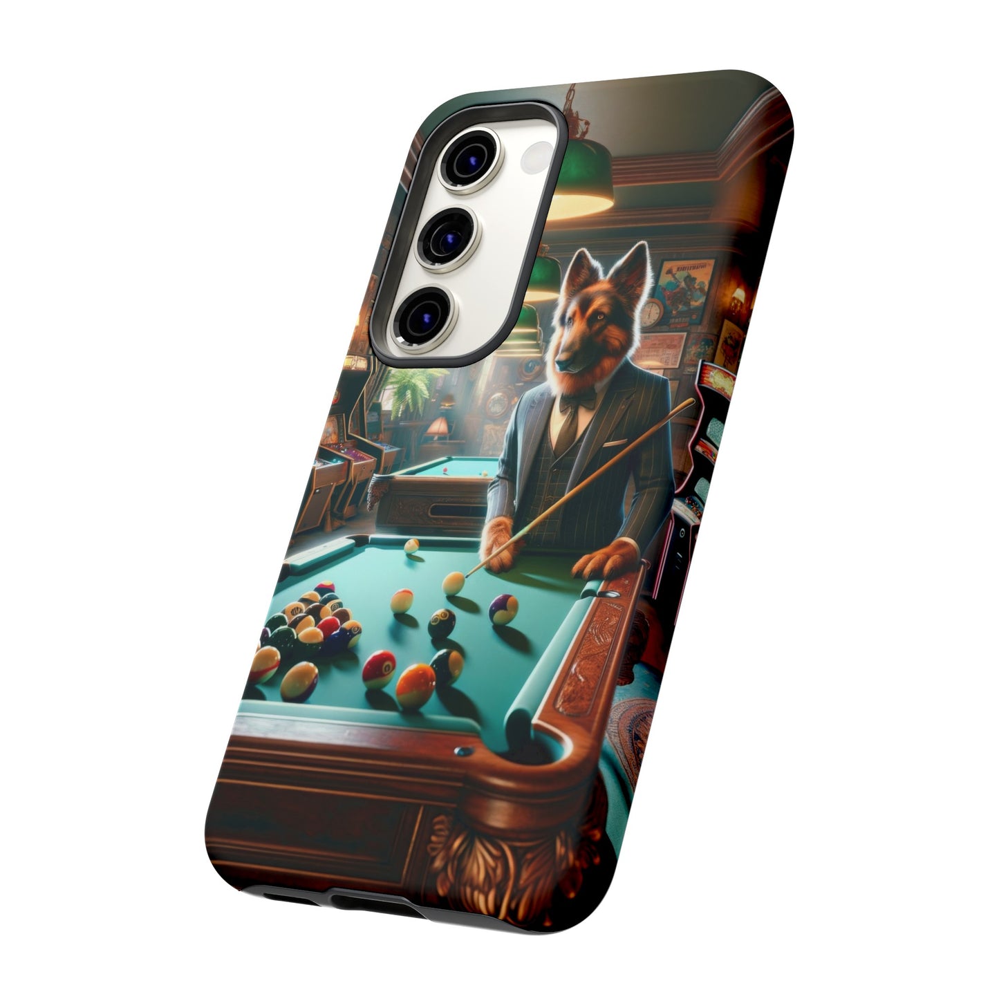 German Shepherd Playing Pool Phone Case