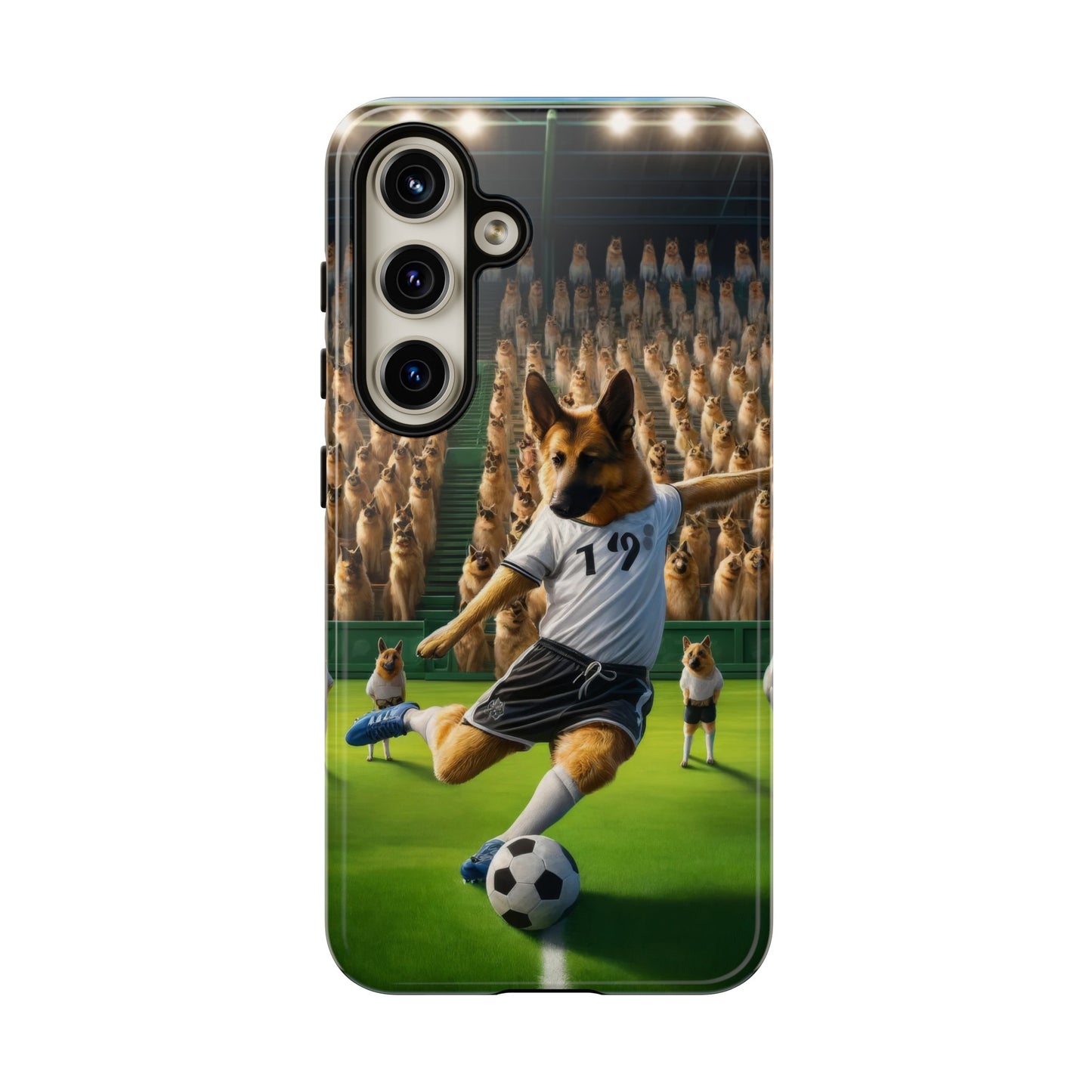 German Shepherd Playing Soccer Tough Phone Case