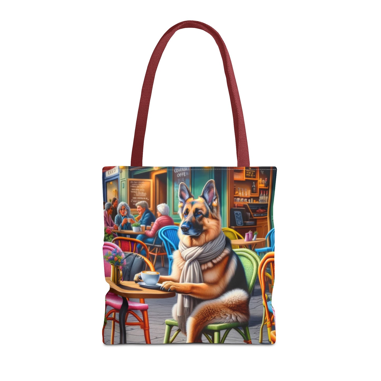 German Shepherd Drinking Tote Bag