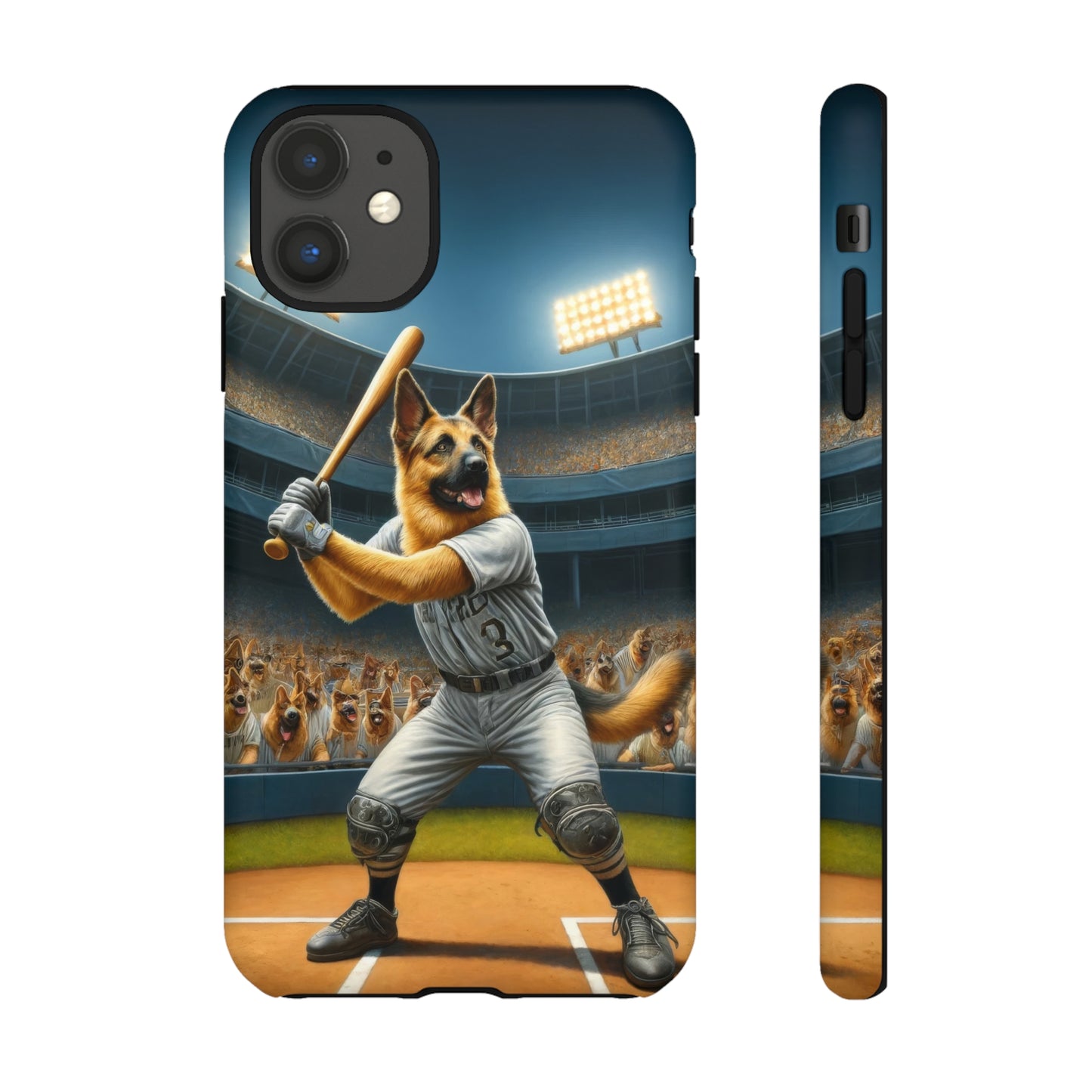 German Shepherd Playing Baseball Tough Phone Case