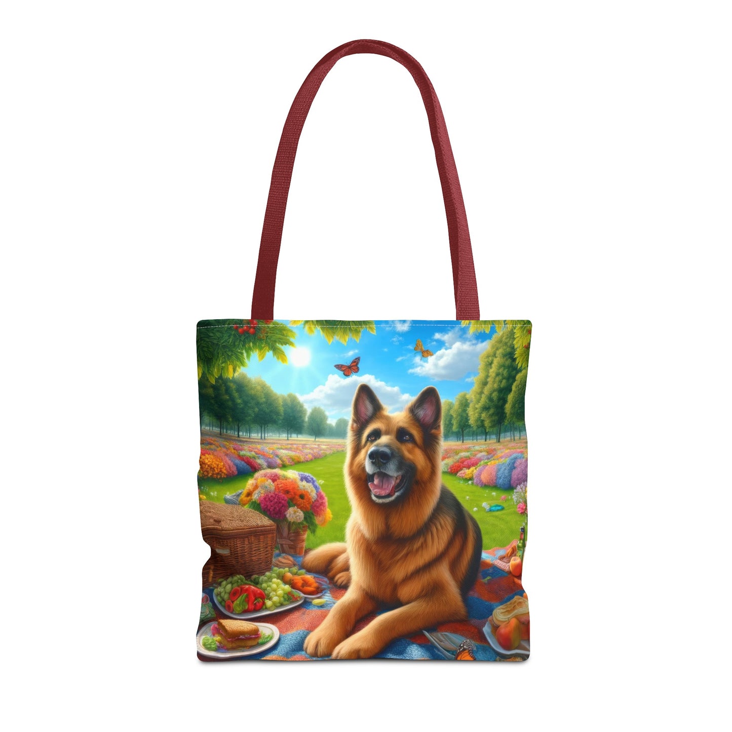 German Shepherd Having a Picnic Tote Bag