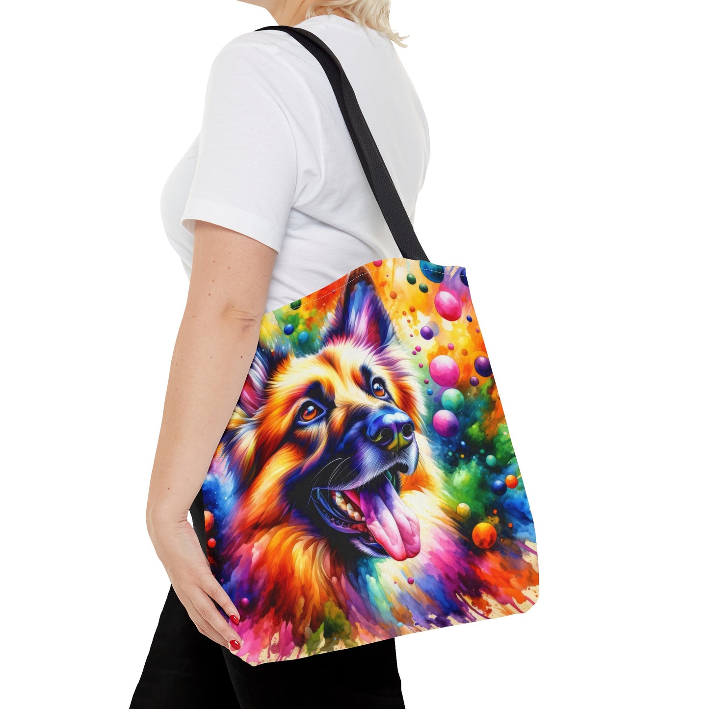 German Shepherd in Watercolor Tote Bag