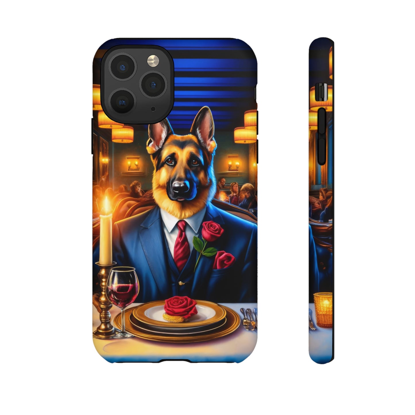 German Shepherd Going on a Date at a Restaurant Phone Case