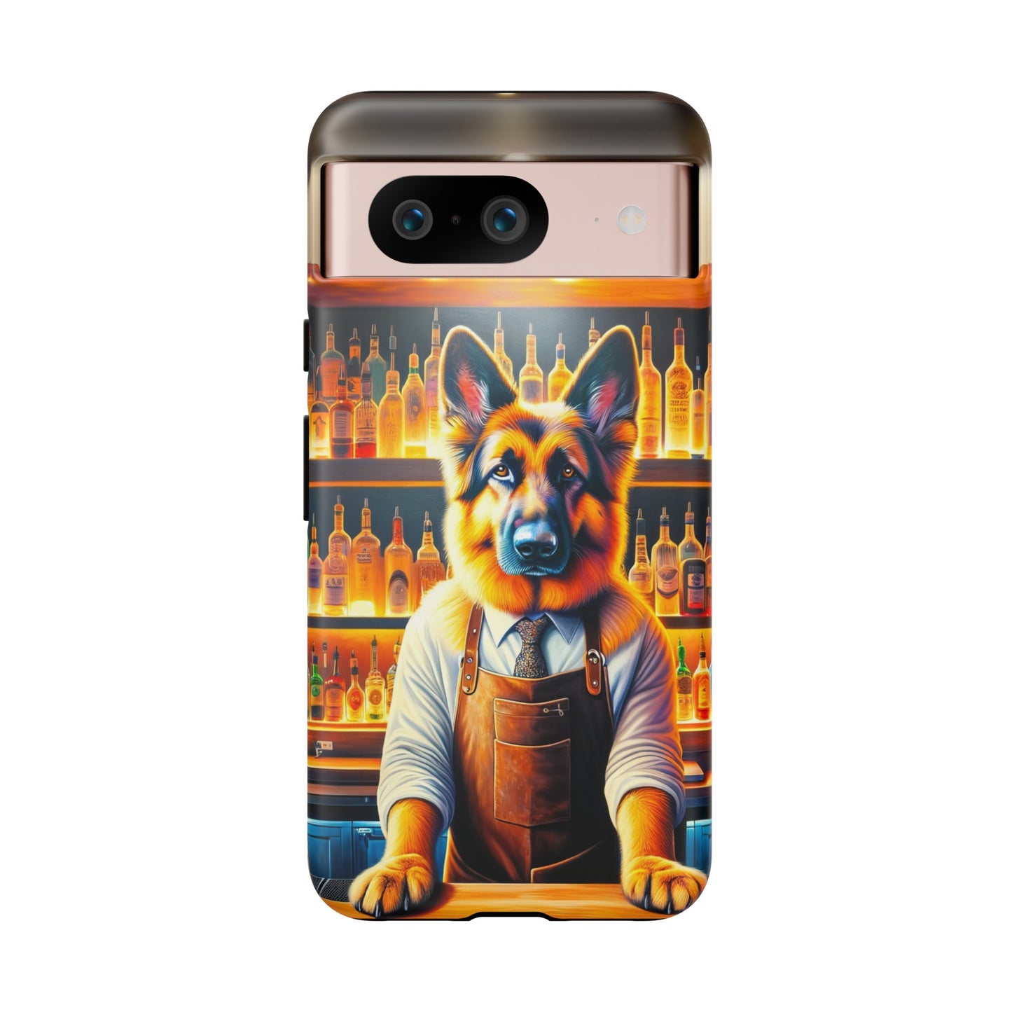 German Shepherd Tending a Bar Phone Case