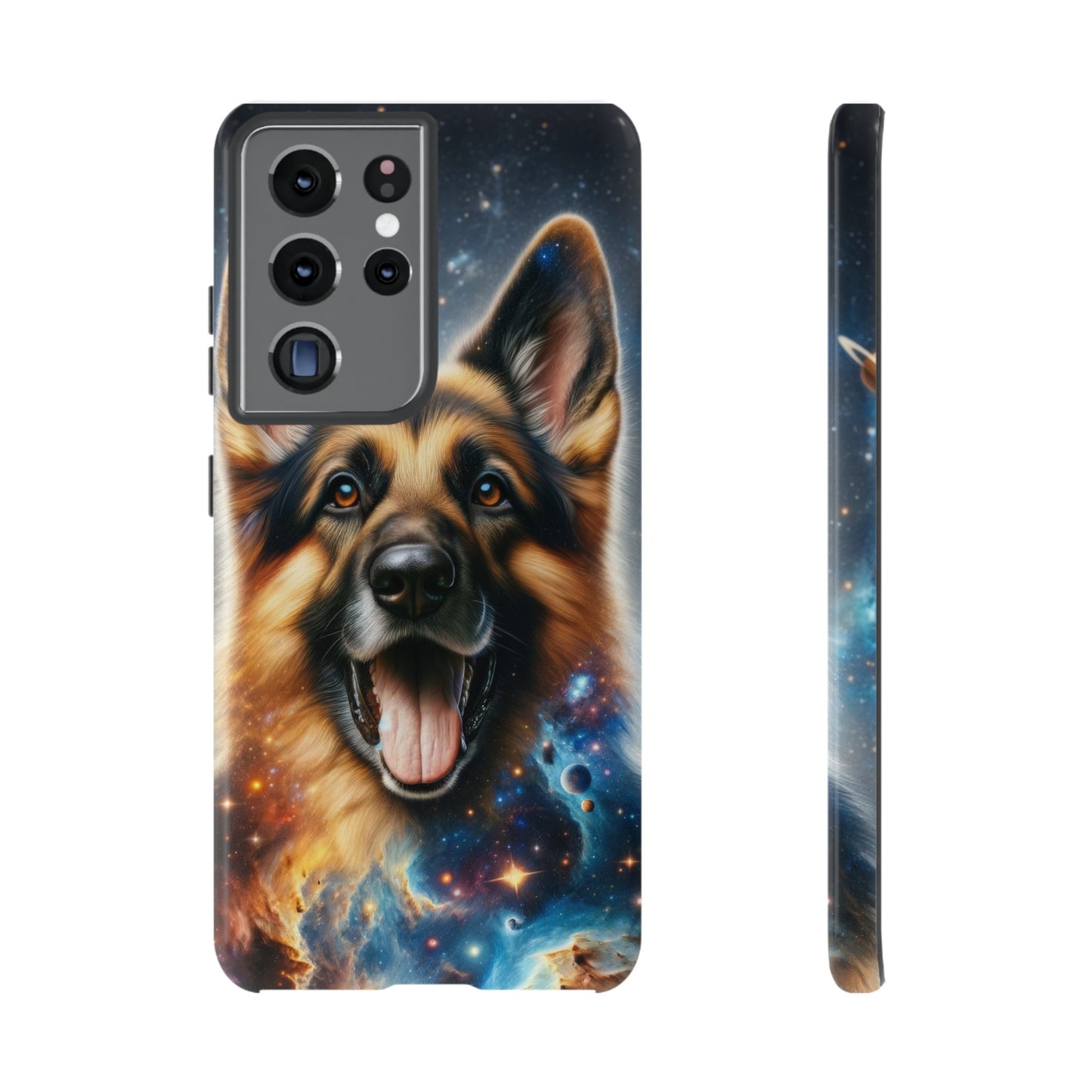 German Shepherd in Space Tough Phone Case