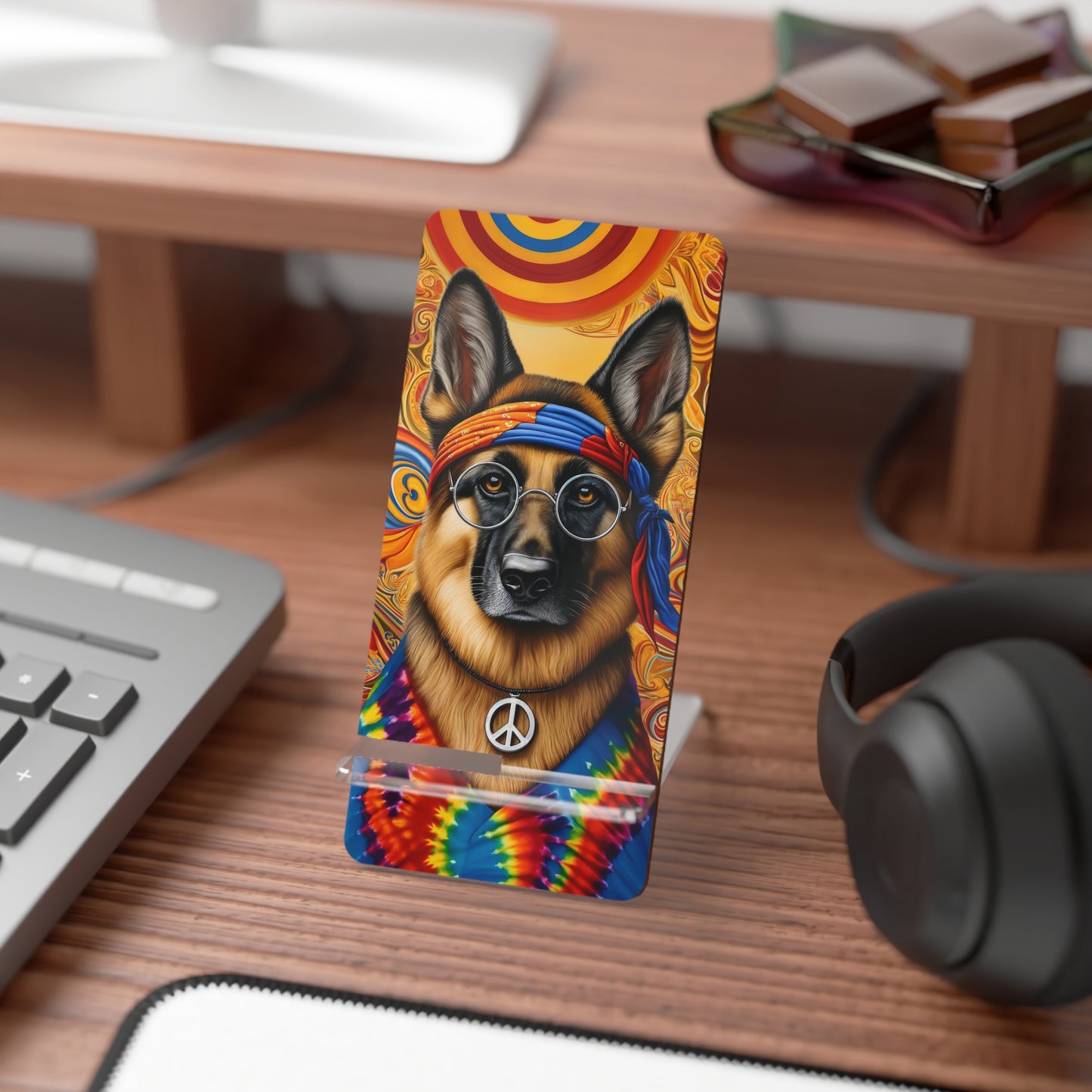 Hippie German Shepherd Smartphone Stand