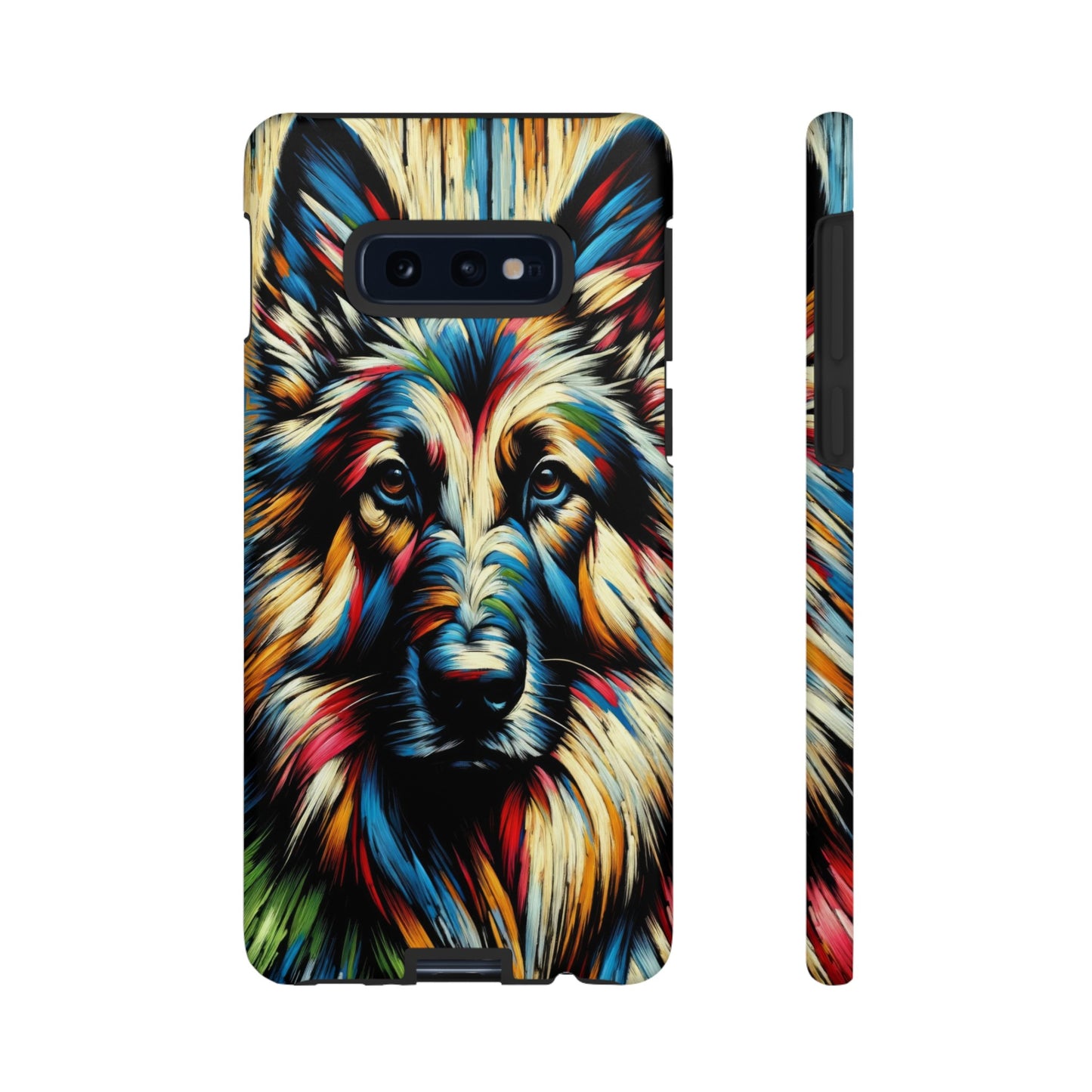 Fauvism scratchboard technique German Shepherd Phone Case