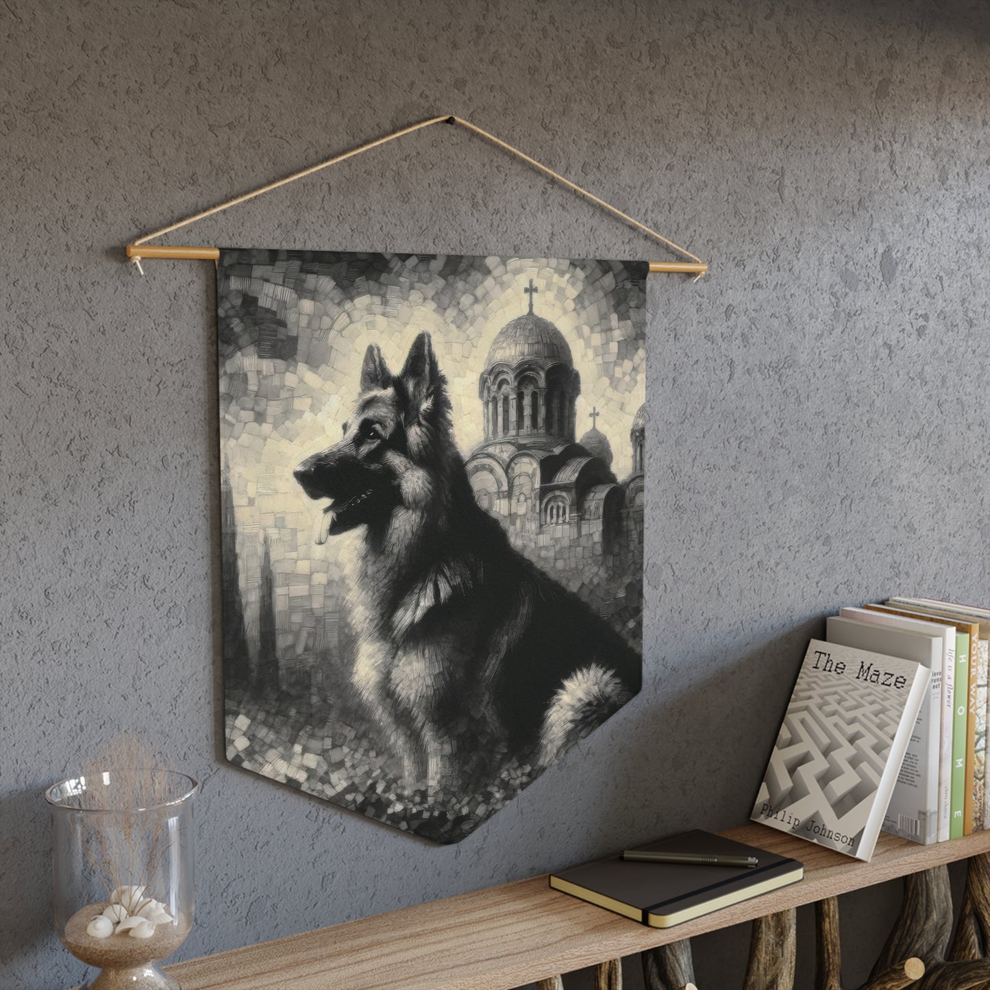 Neo-impressionism German Shepherd Pennant